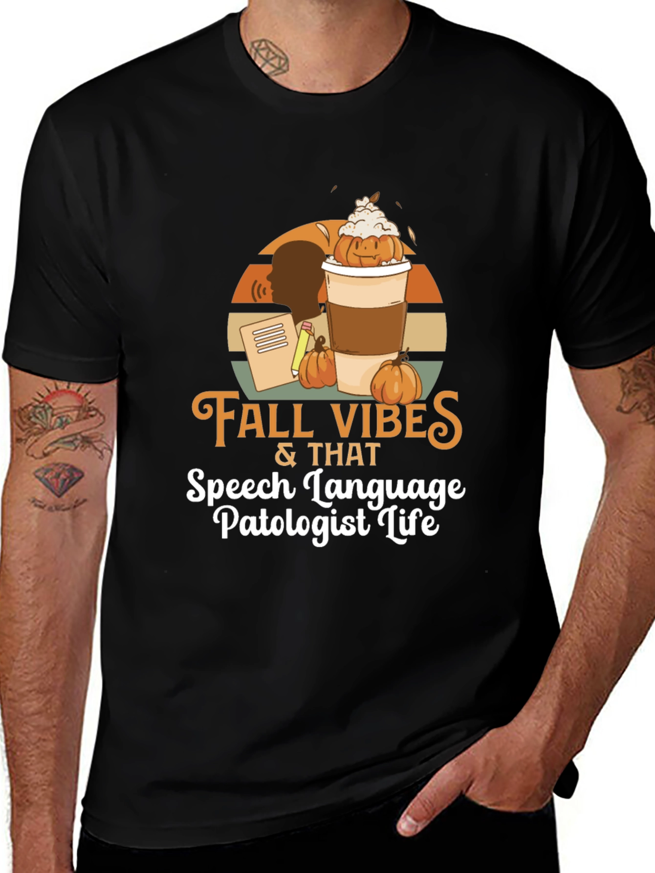Variant 24 of Fall Vibes Speech Language Pathologist Life T-Shirt