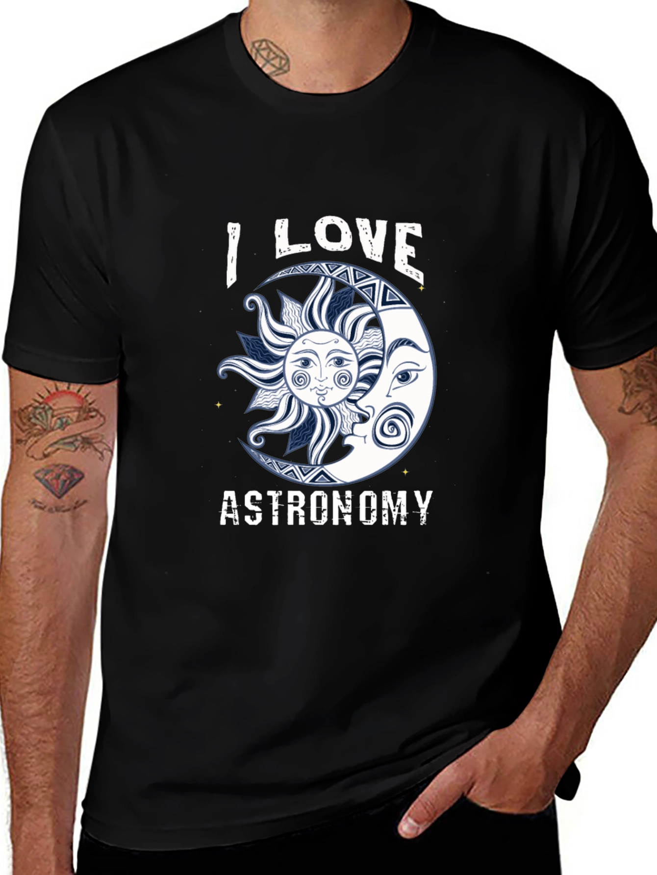 Variant 2 of Astronomy Lover T-Shirt - Sun & Moon Graphic Tee