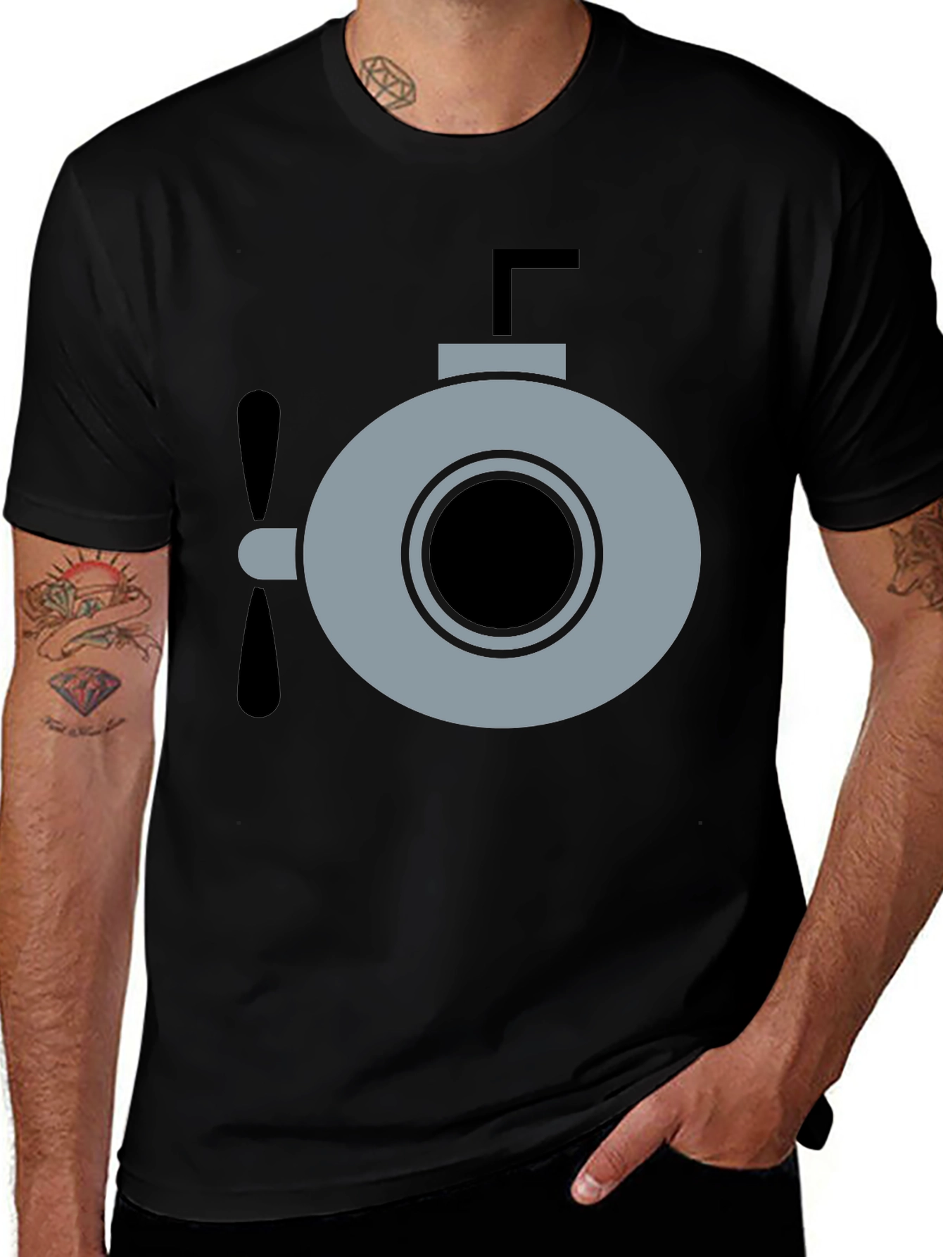 Variant 19 of Submarine Graphic Tee - Cool Nautical Design