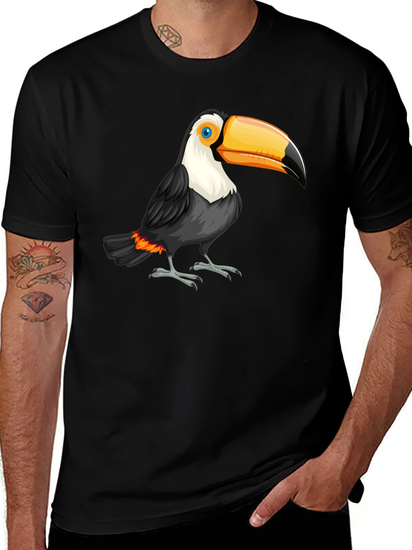 Variant 30 of Toucan Graphic Black T-Shirt