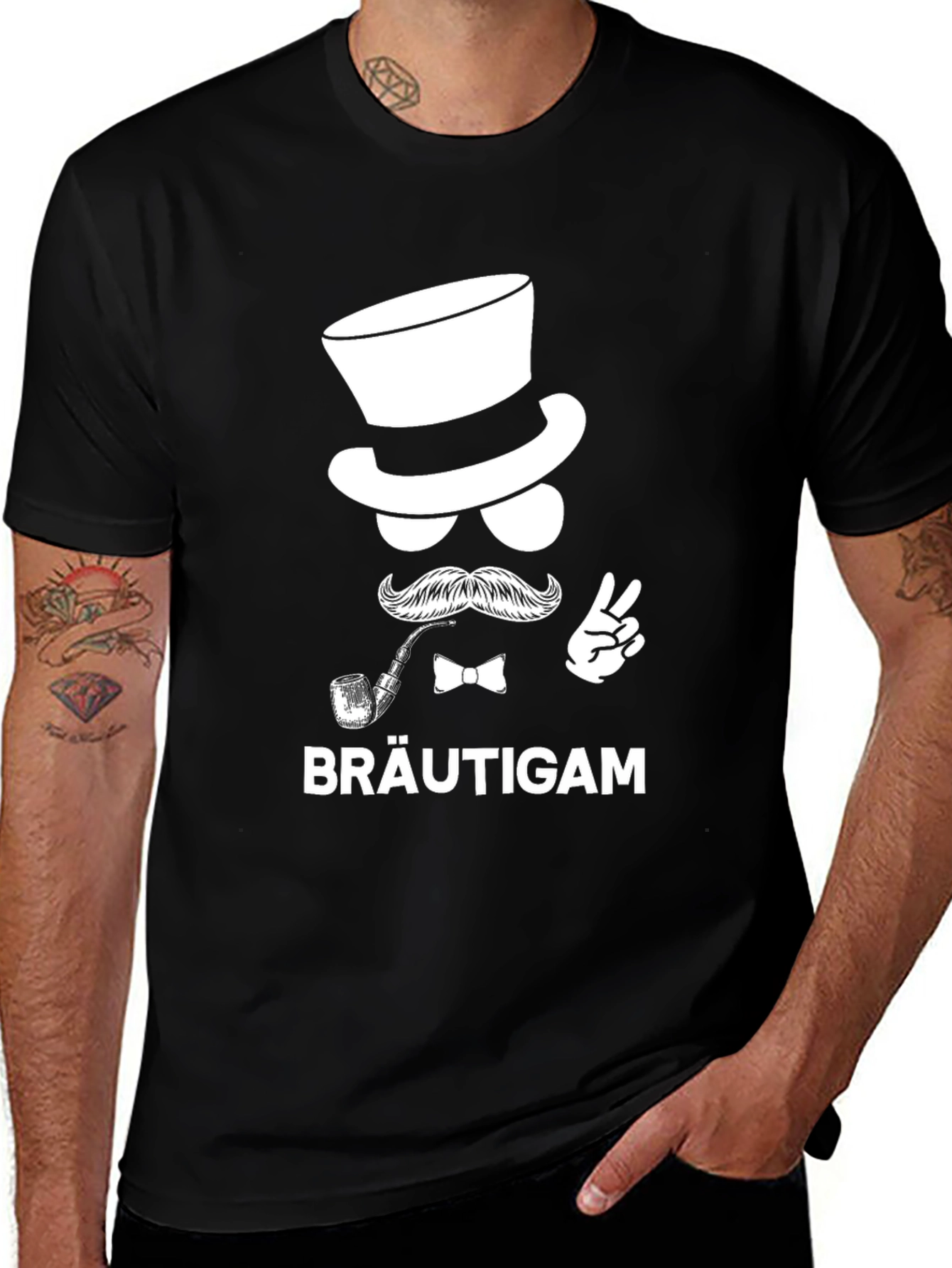 Variant 17 of Groom Tuxedo T-Shirt - Bräutigam Wedding Tee