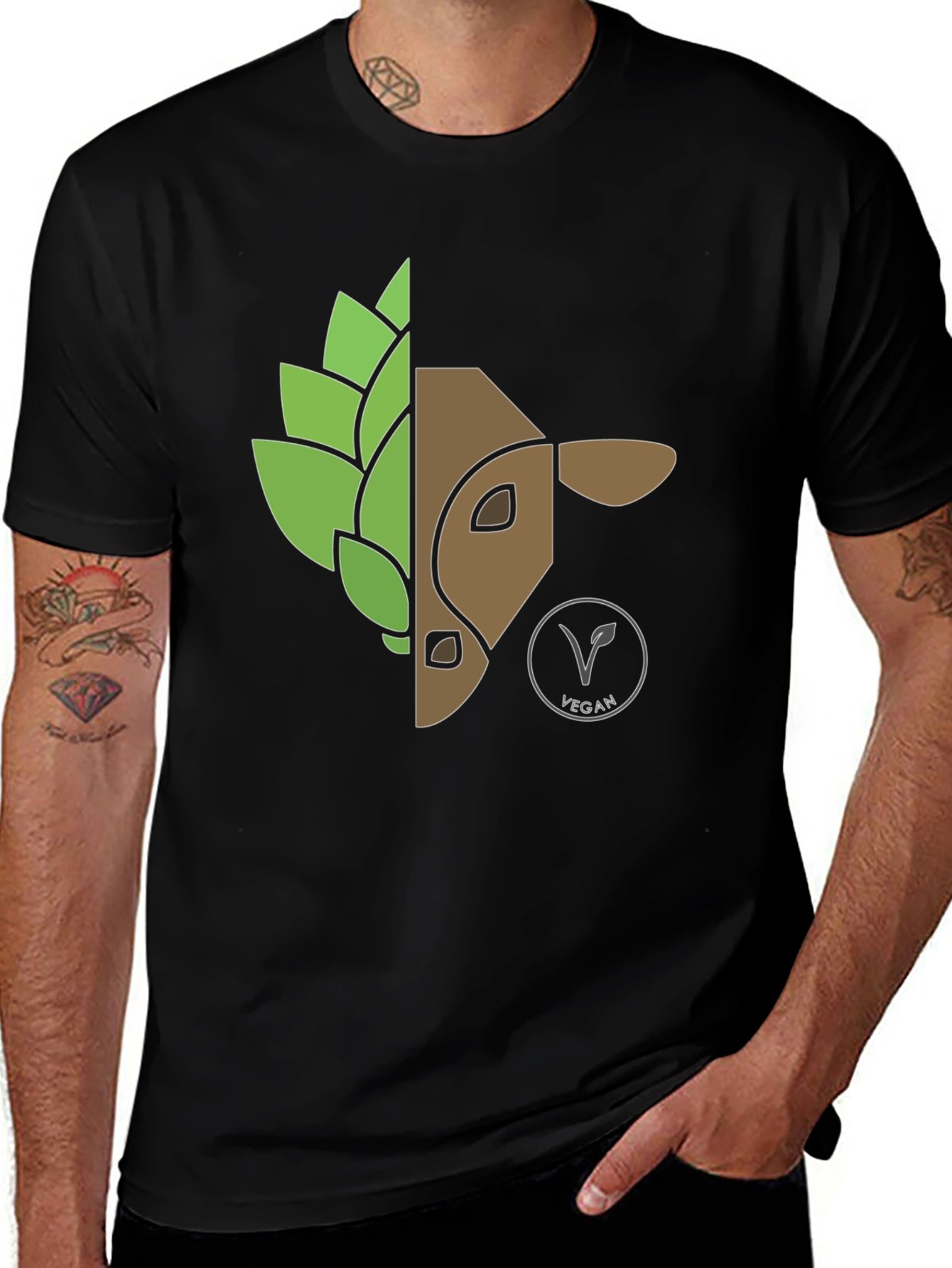 Variant 12 of Vegan T-Shirt: Plant-Based & Animal-Friendly Design