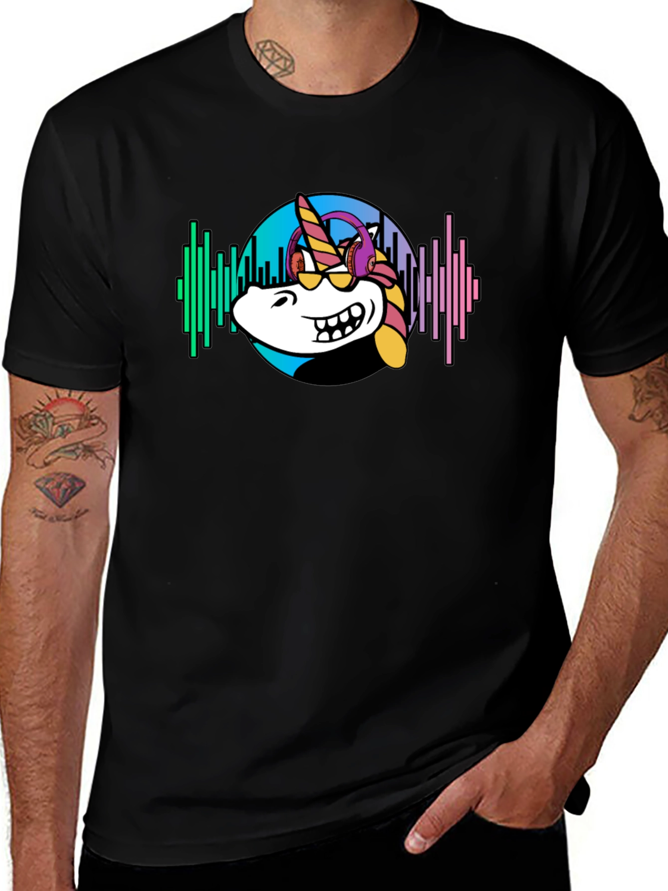 Variant 26 of Unicorn DJ Graphic T-Shirt