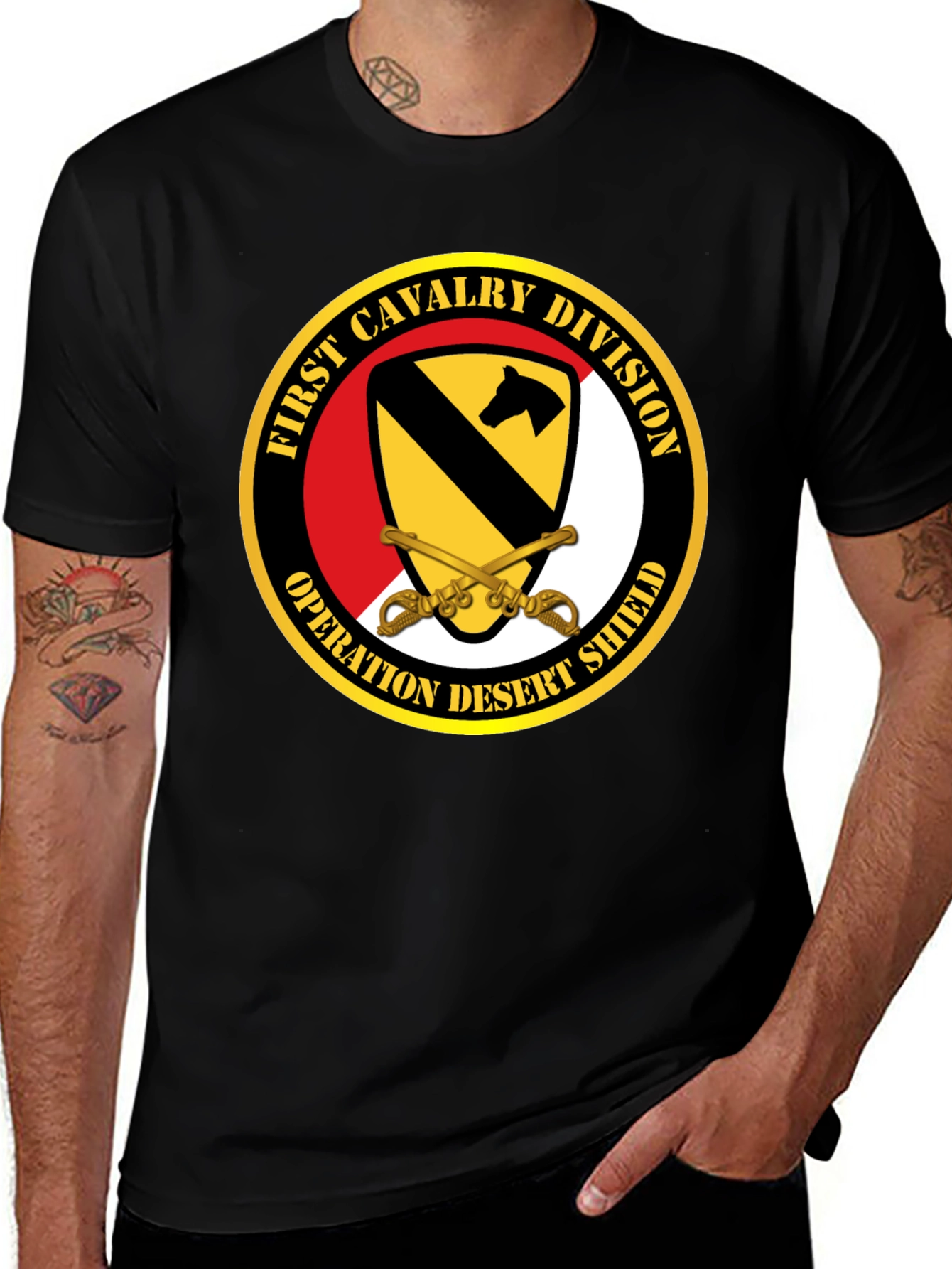 Variant 23 of First Cavalry Division Operation Desert Shield T-Shirt