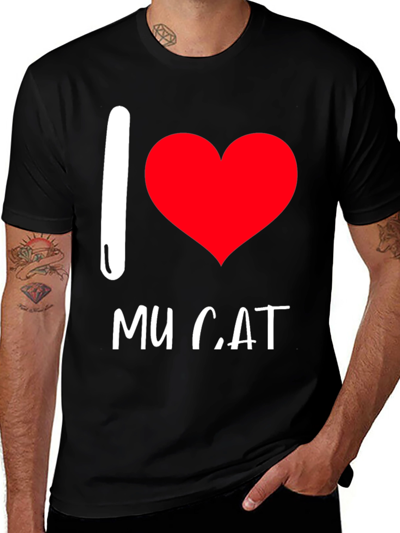Variant 14 of I Heart My Cat T-Shirt - Novelty Pet Lover Tee