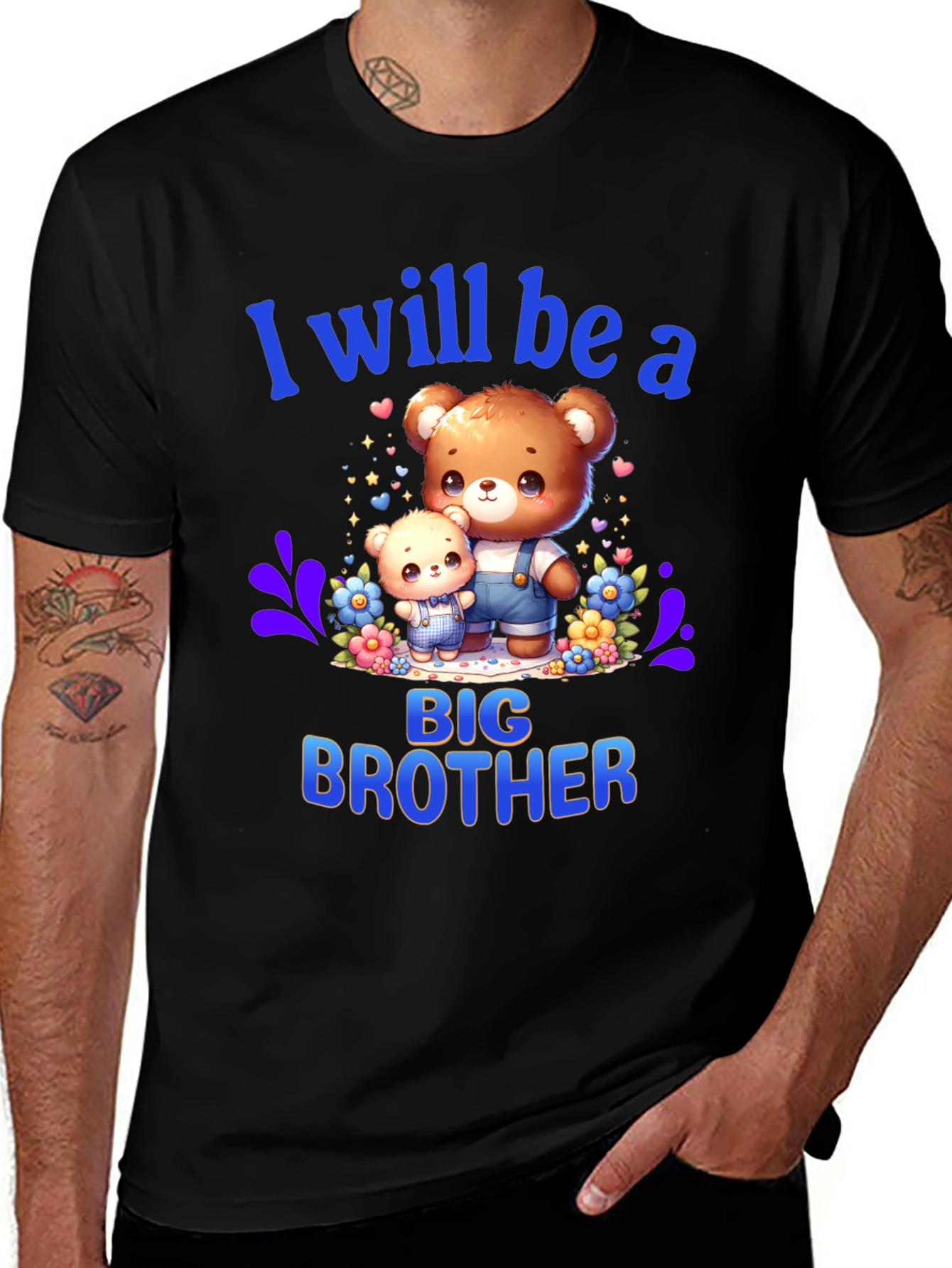 Big Brother T-Shirt - Cute Teddy Bear Design