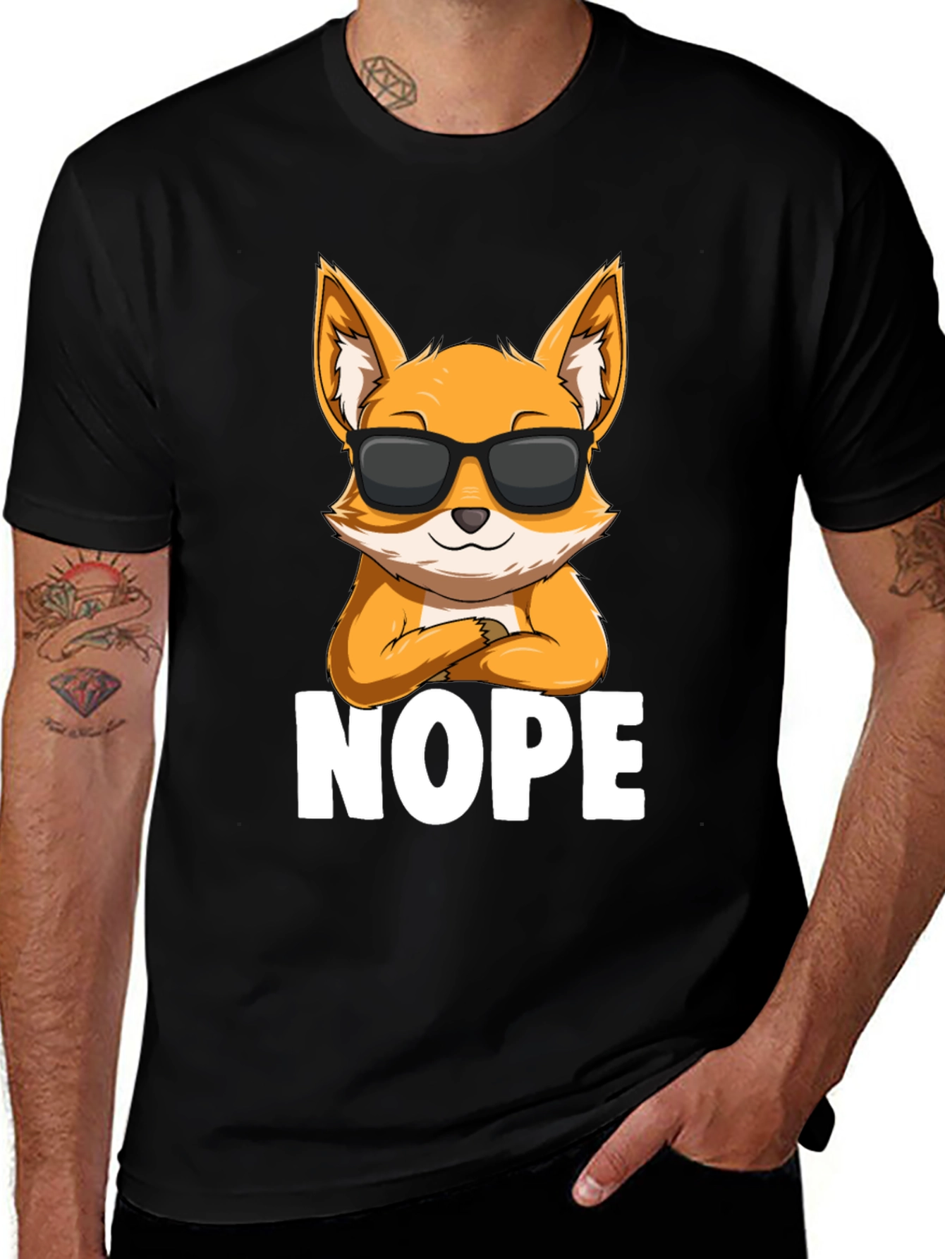 Variant 12 of Nope Fox T-Shirt - Funny Novelty Tee