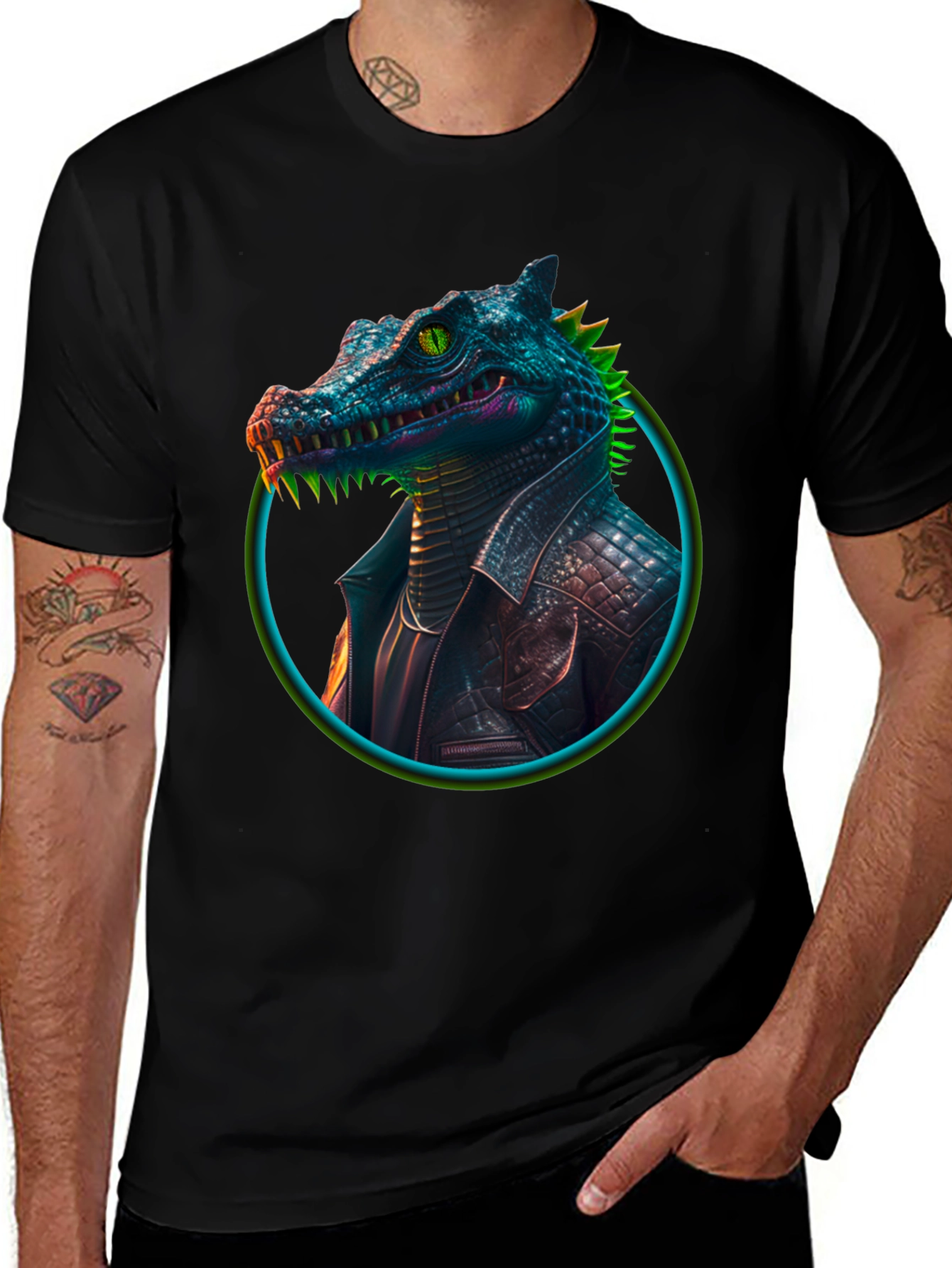 Variant 12 of Cool Crocodile T-Shirt - Reptile Graphic Tee