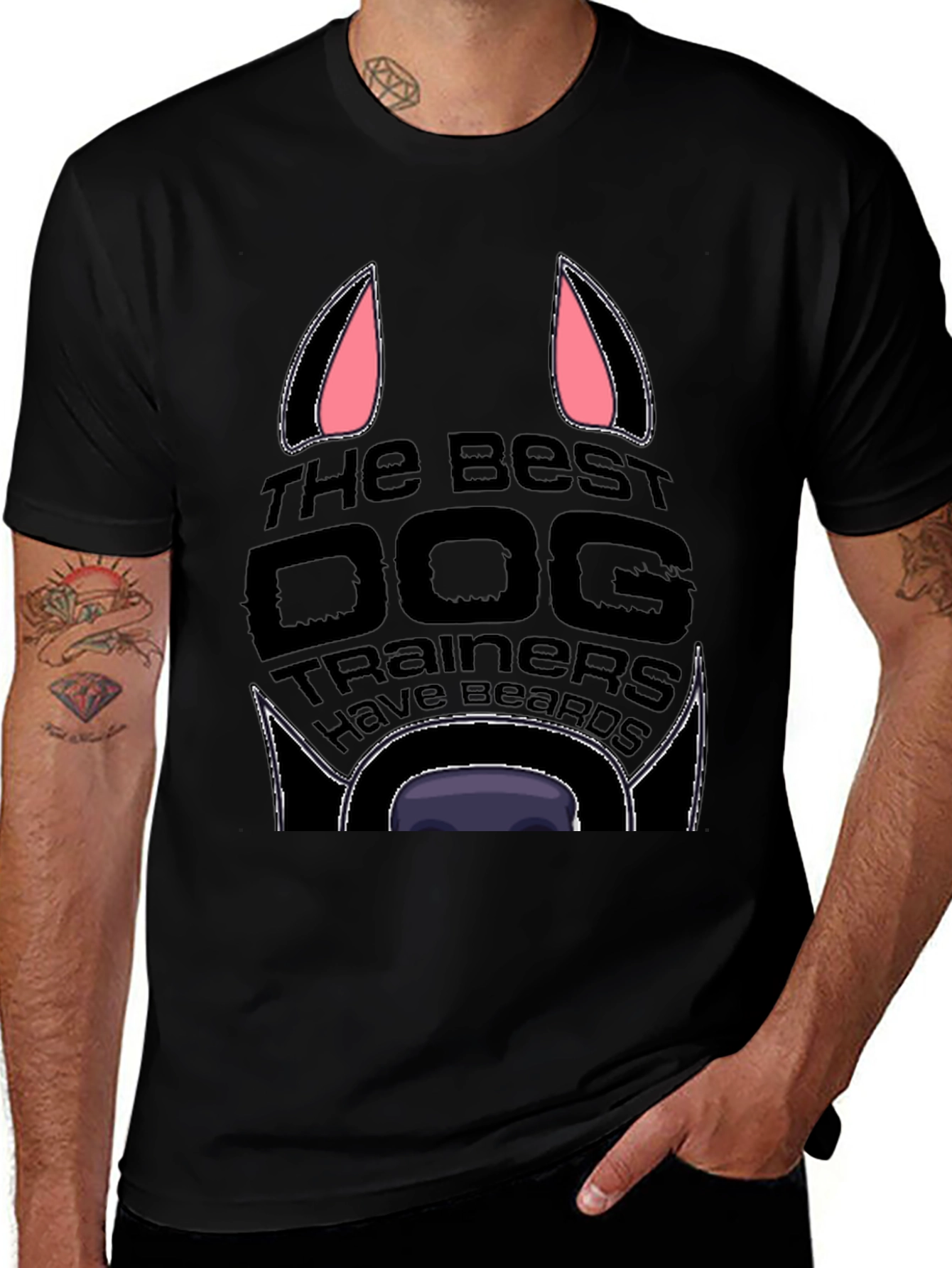 Dog Trainer Beard T-Shirt - Unique Graphic Tee