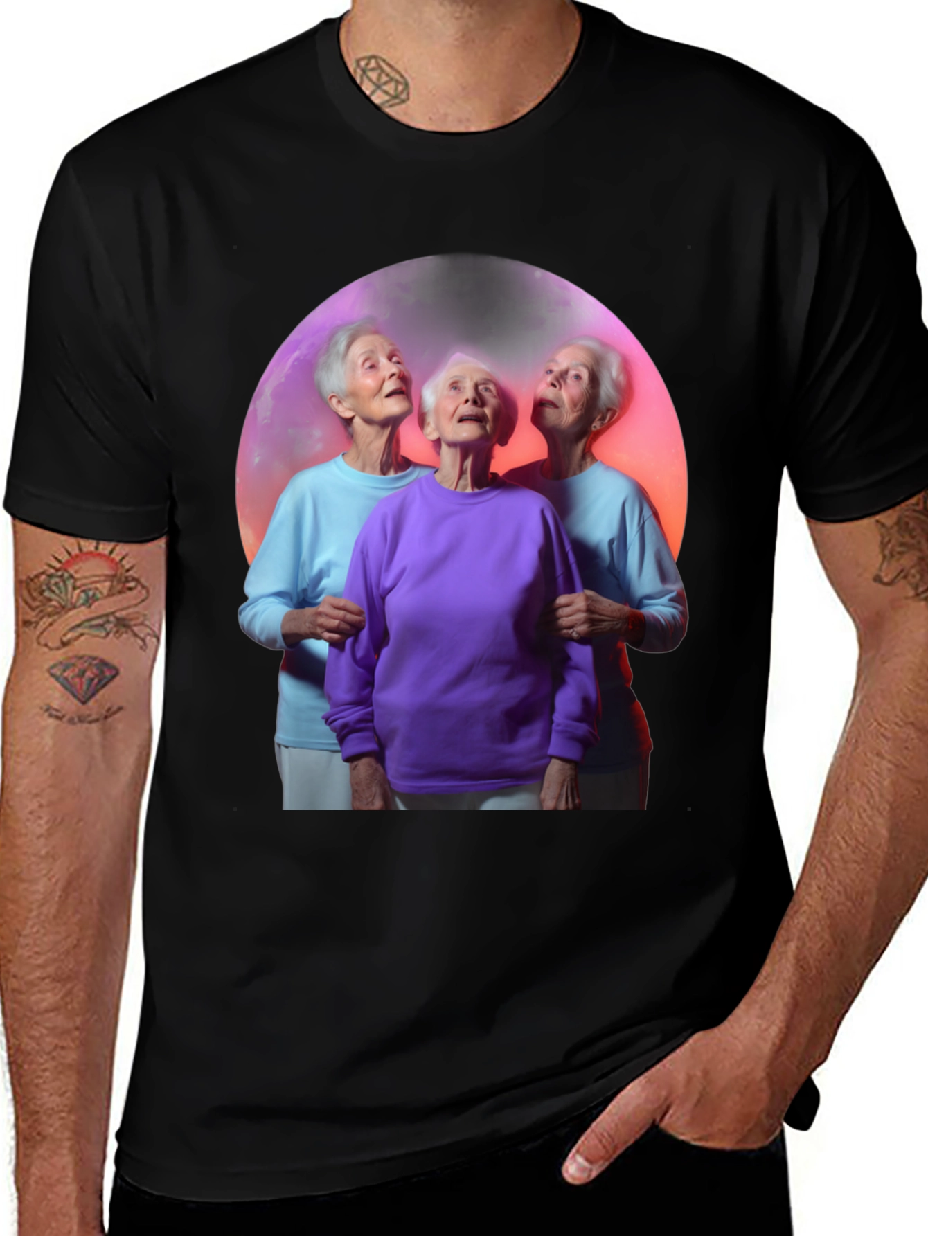 Variant 17 of Quirky Three Grannies Graphic Tee