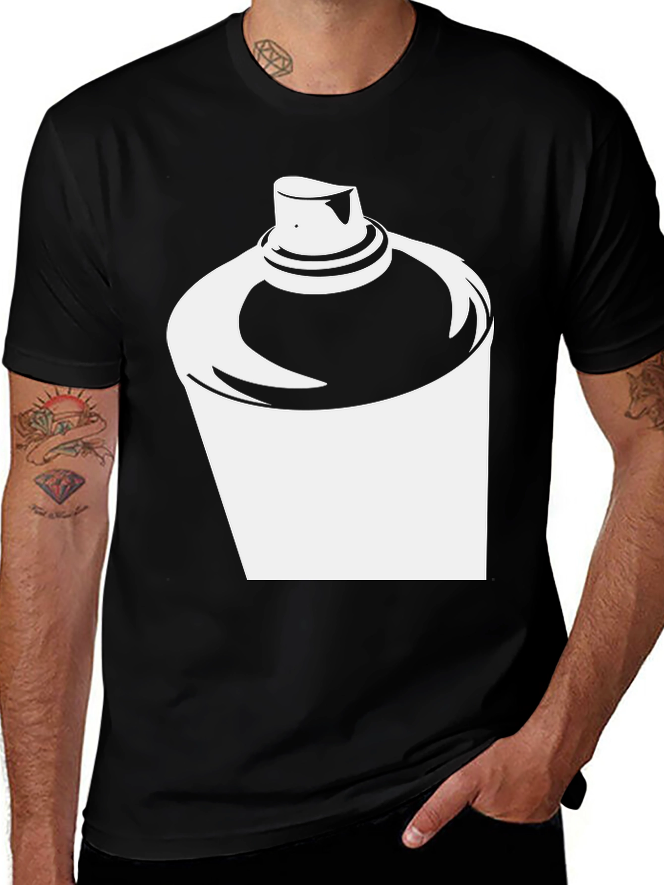 Spray Paint Can Graphic T-Shirt
