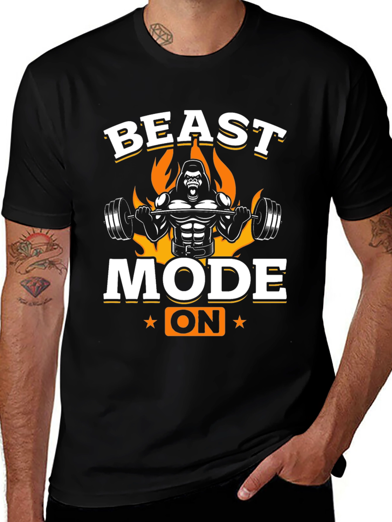 Black Beast Mode On Gorilla Gym T-Shirt main image