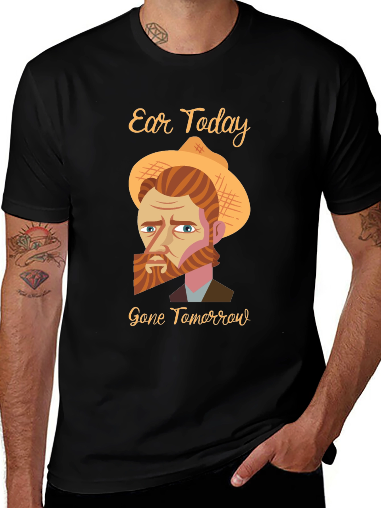 Black Ear Today Gone Tomorrow T-Shirt - Van Gogh Funny Tee main image