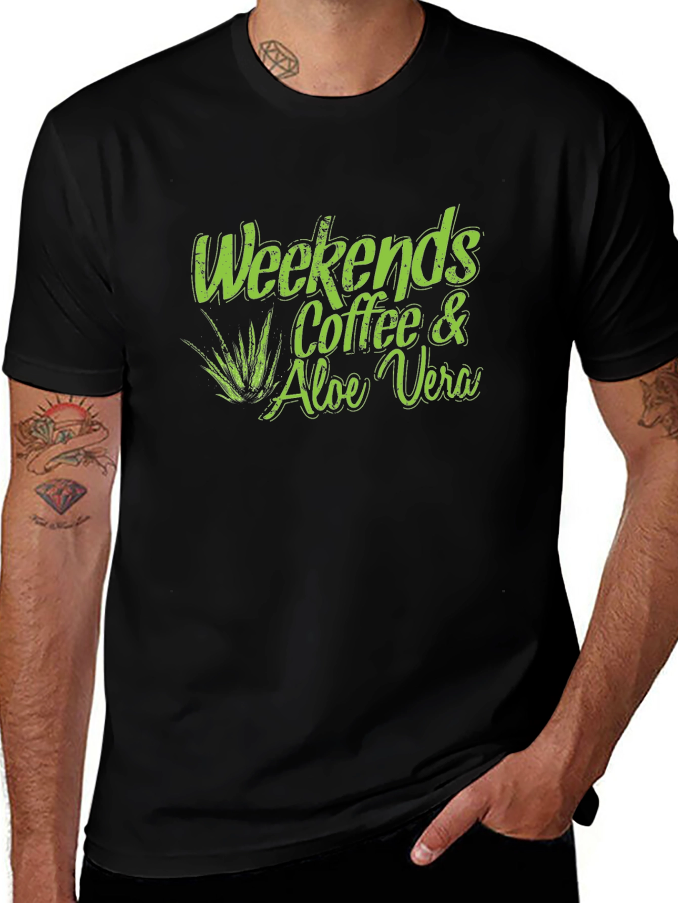 Variant 30 of Weekends Coffee & Aloe Vera Graphic T-Shirt