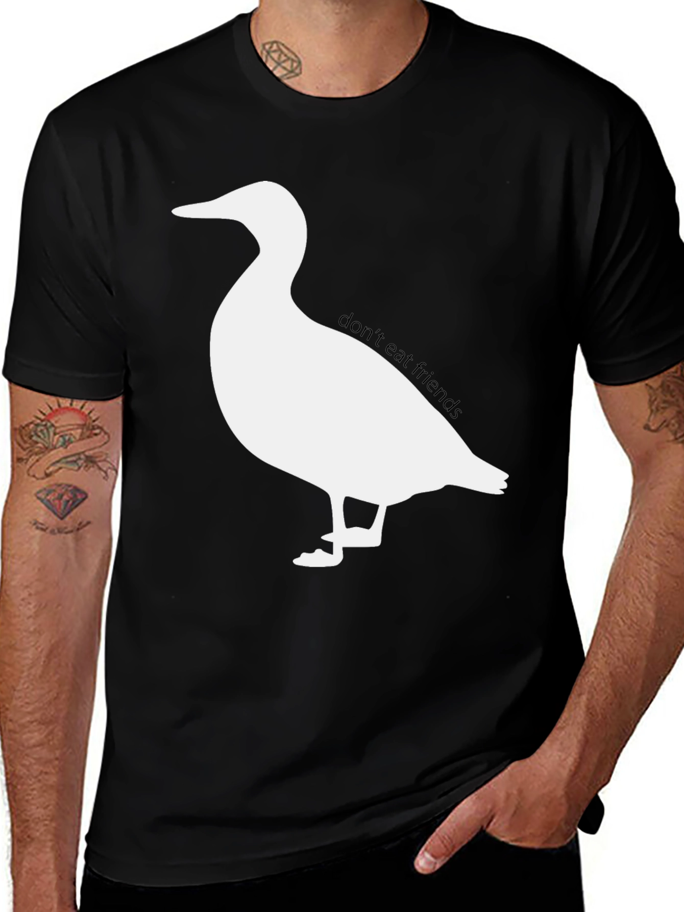 Variant 6 of Don't Eat Friends Duck Graphic Tee