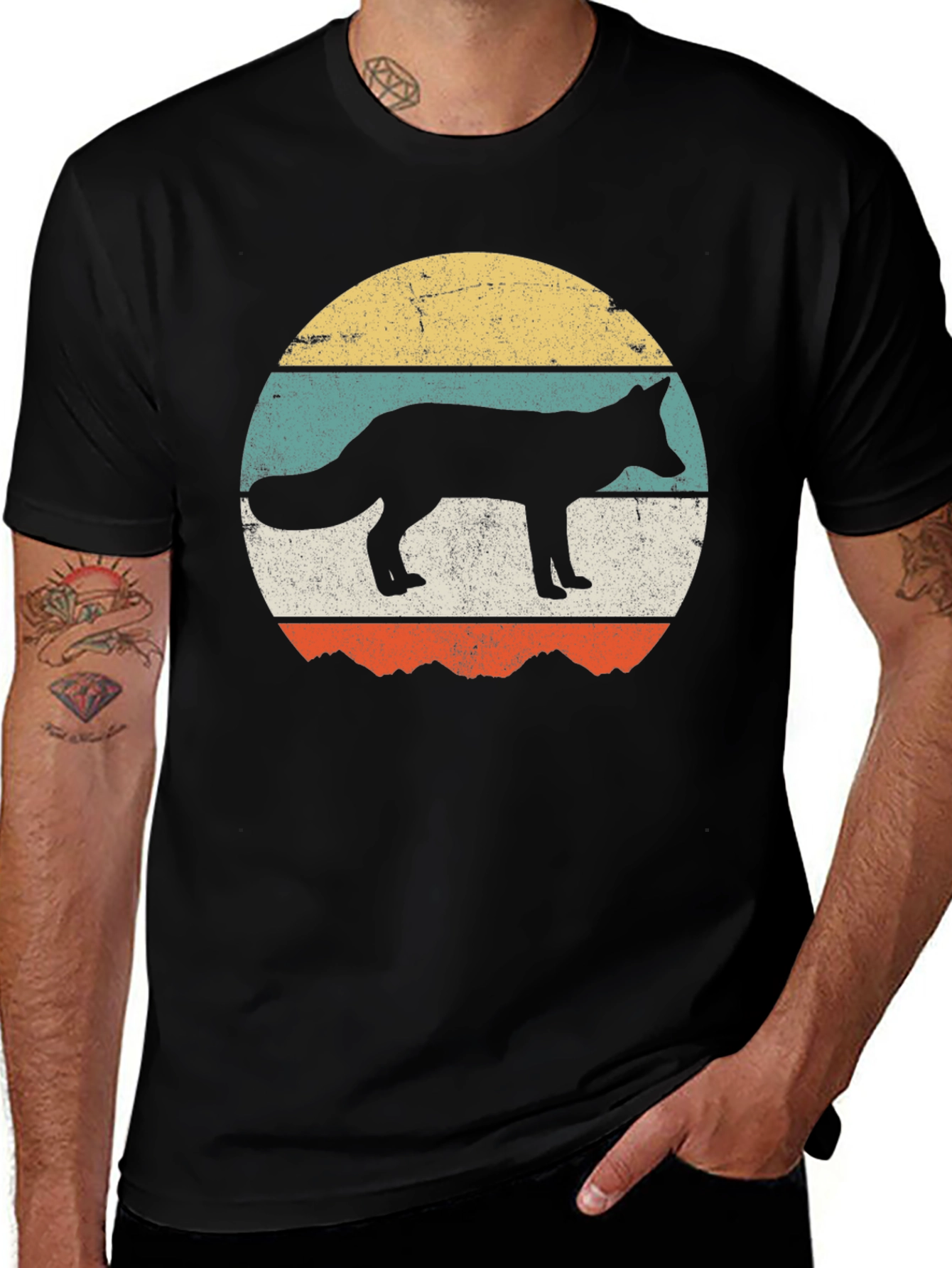 Variant 5 of Retro Fox Graphic Tee - Vintage Style T-Shirt