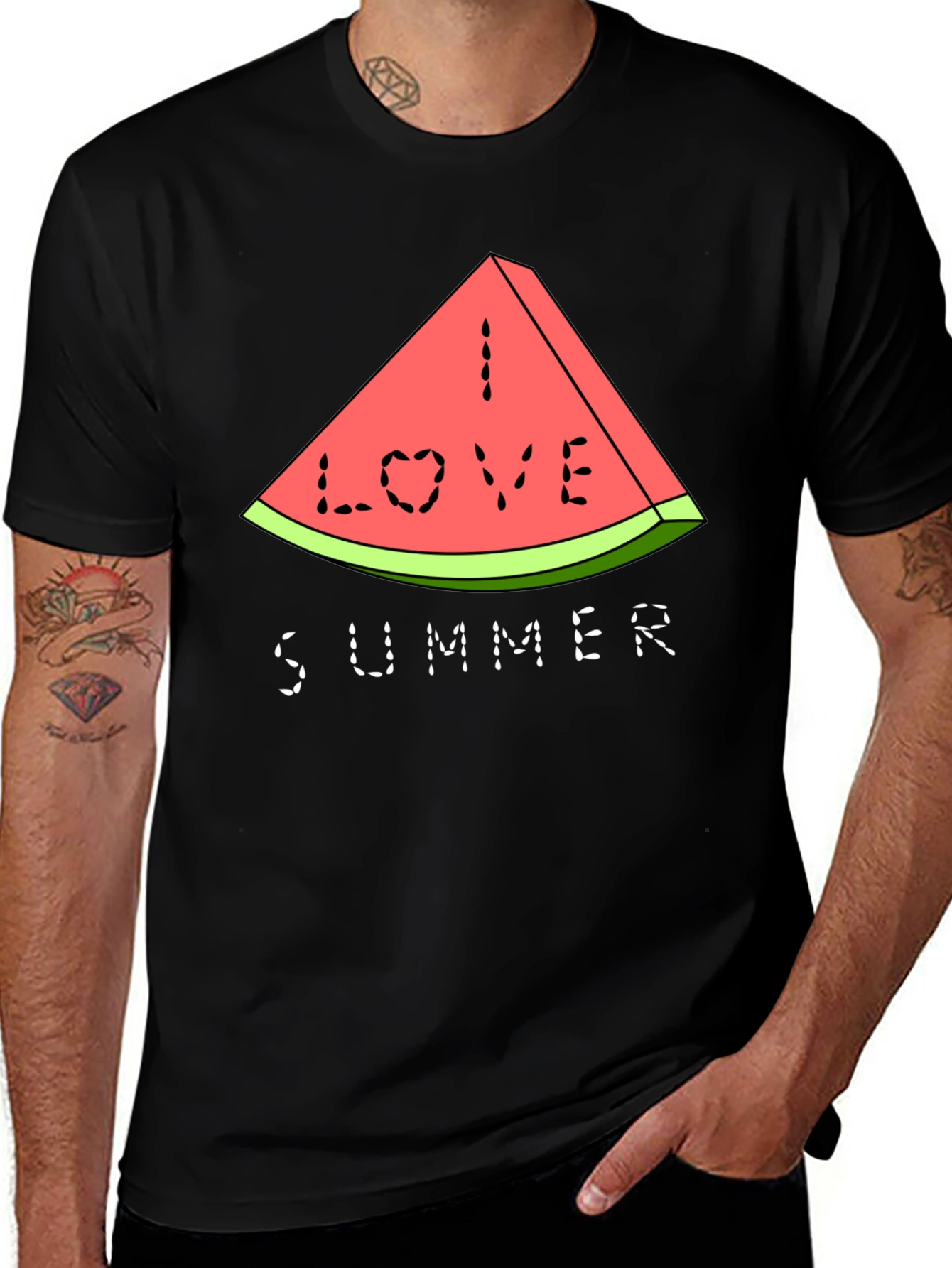 Variant 16 of I Love Summer Watermelon Graphic Tee