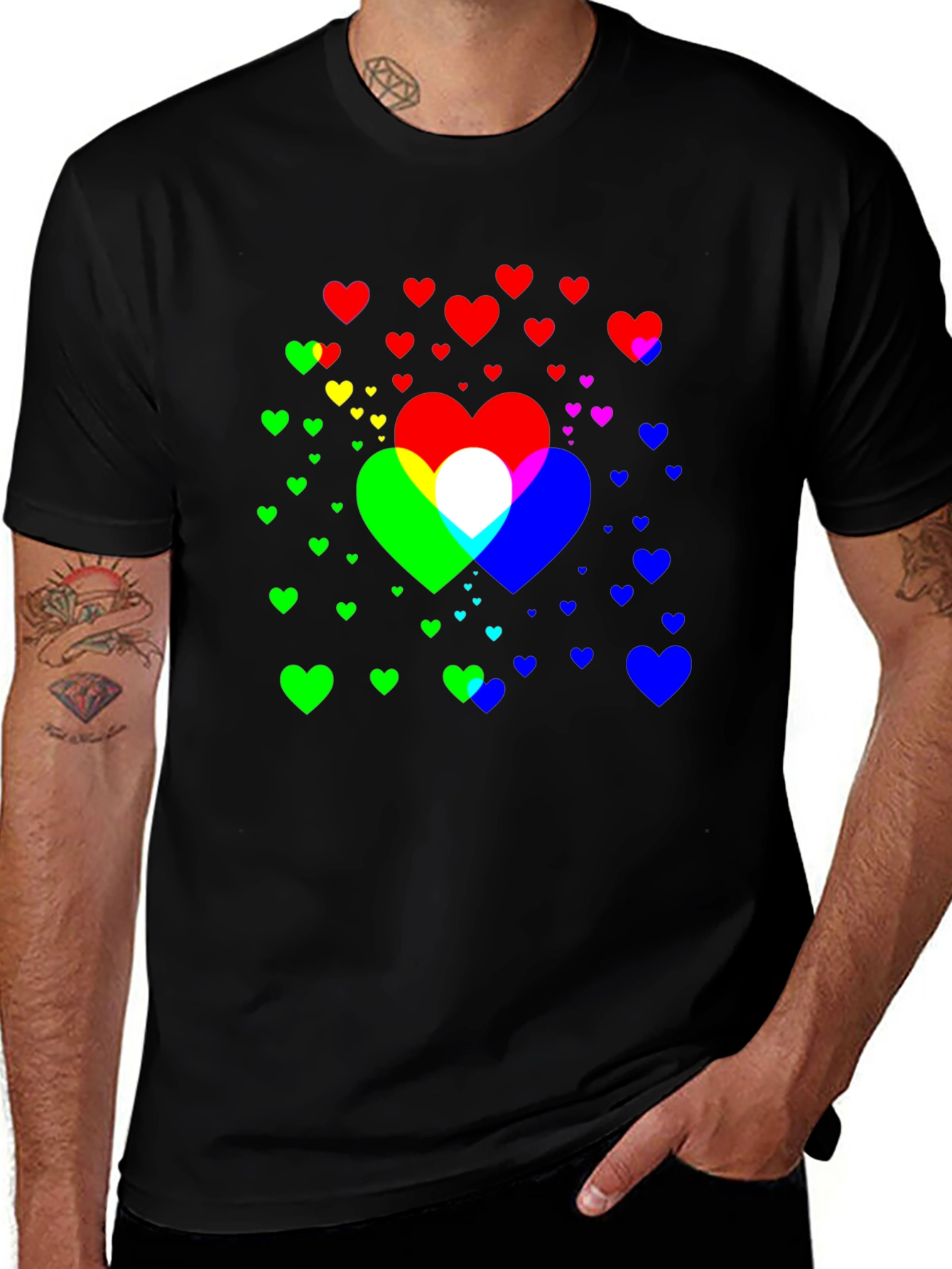 Variant 13 of Heart Graphic Black Tee