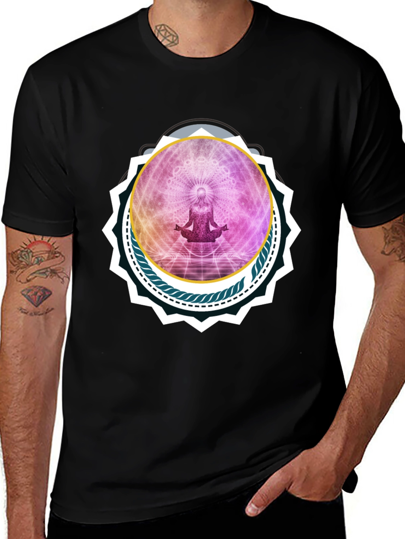 Variant 2 of Meditative Black T-Shirt