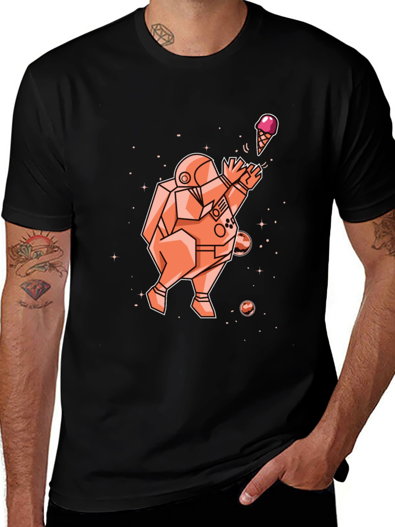 Variant 19 of Astronaut Ice Cream Graphic T-Shirt
