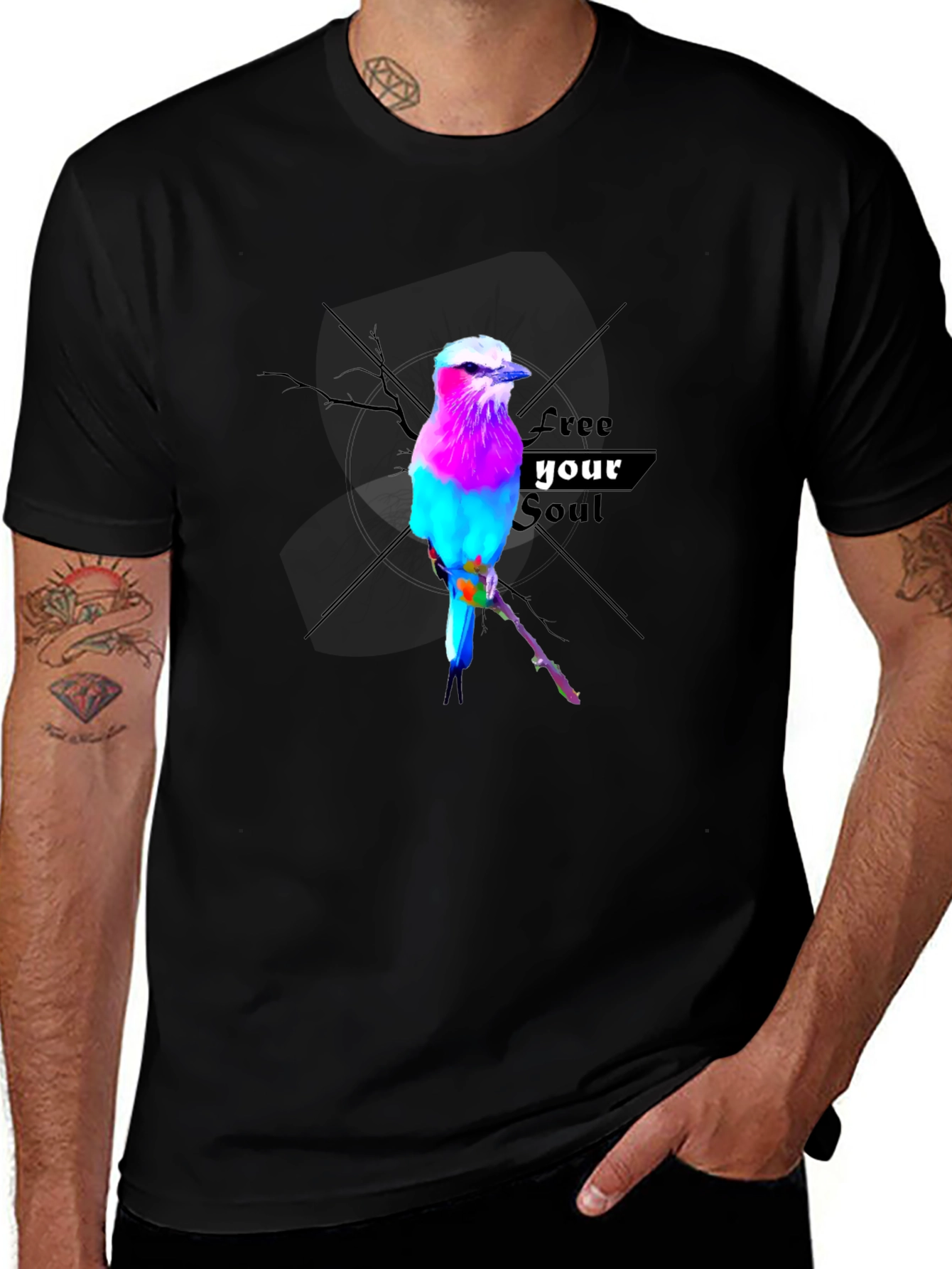 Variant 15 of Vibrant Bird Graphic Tee - Free Your Soul