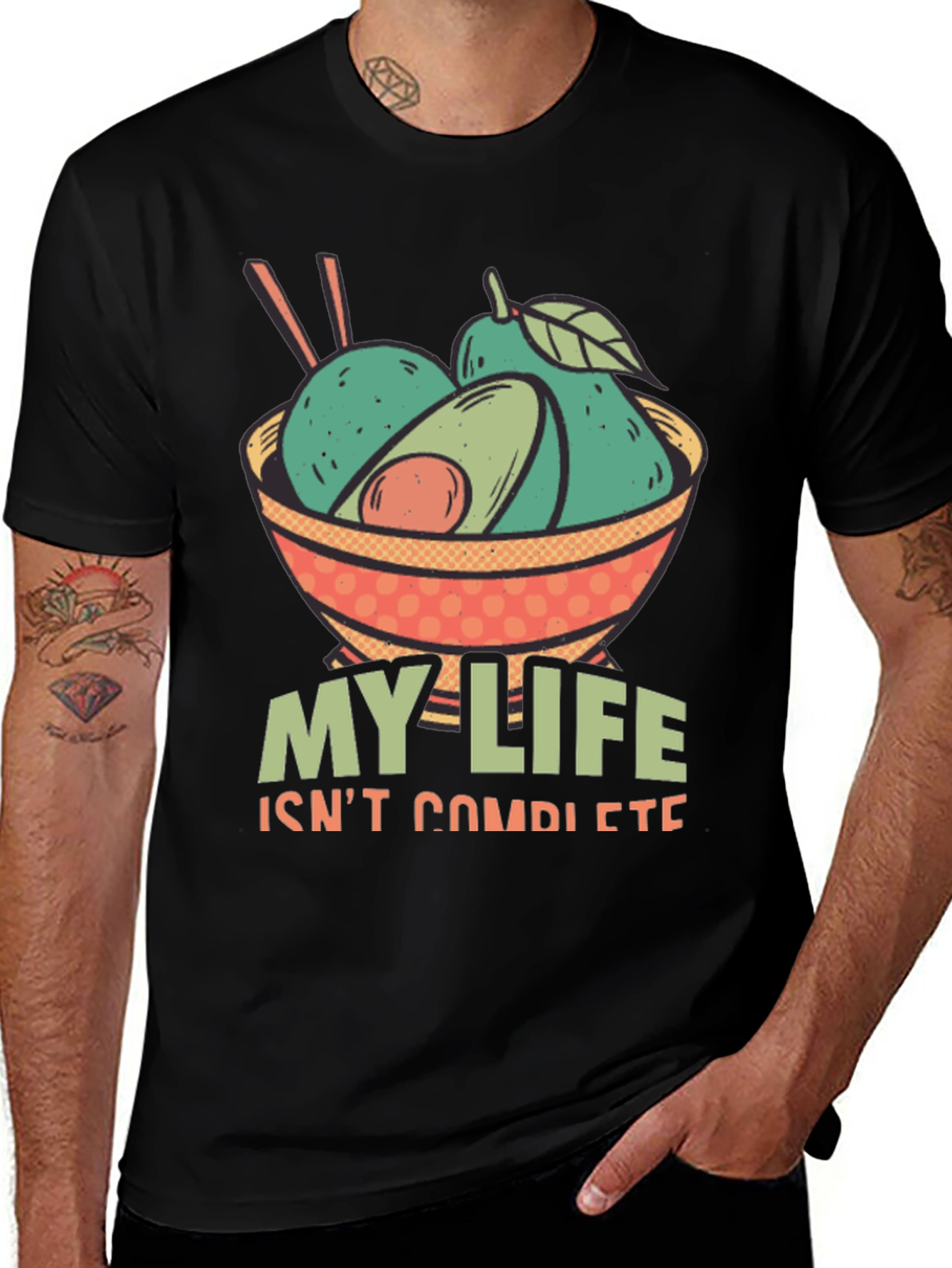 Variant 23 of Avocado Bowl T-Shirt - My Life Isn't Complete