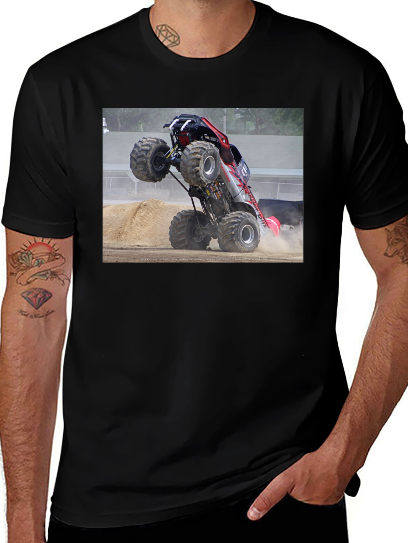 Variant 29 of Monster Truck Graphic Black T-Shirt