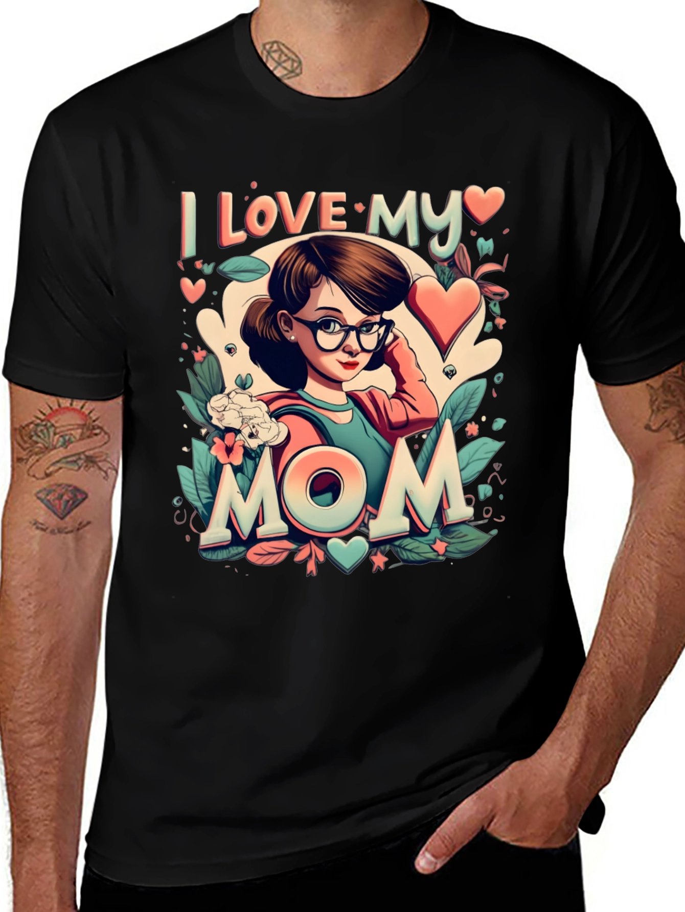 Variant 27 of I Love My Mom Graphic Tee