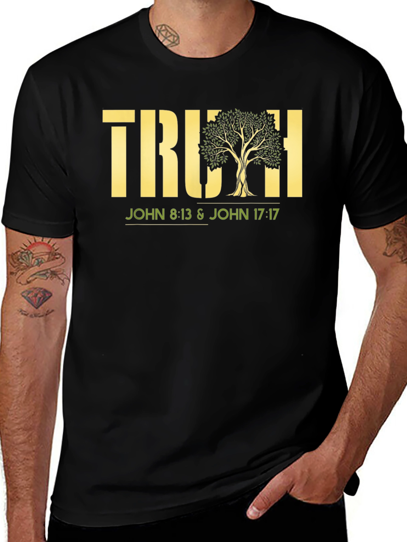 Truth Scripture T-Shirt - John 8:13 & 17:17 Christian Tee