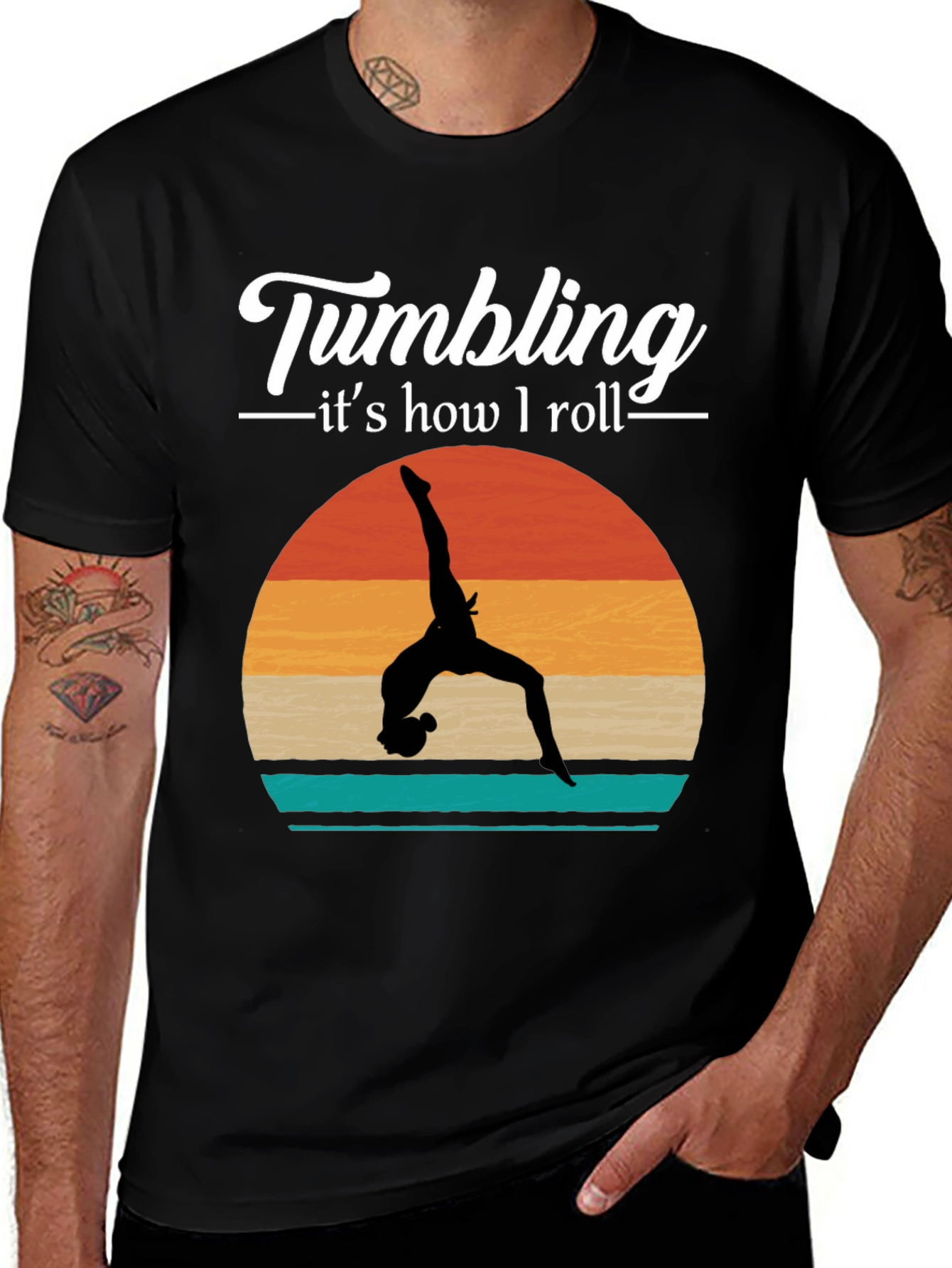 Variant 5 of Tumbling T-Shirt - Gymnastics  Retro Style
