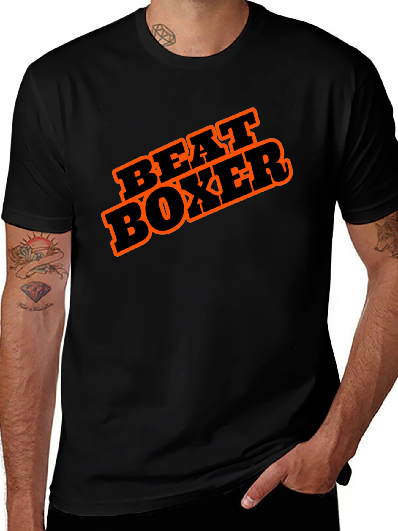 Beat Boxer Graphic Tee - Black