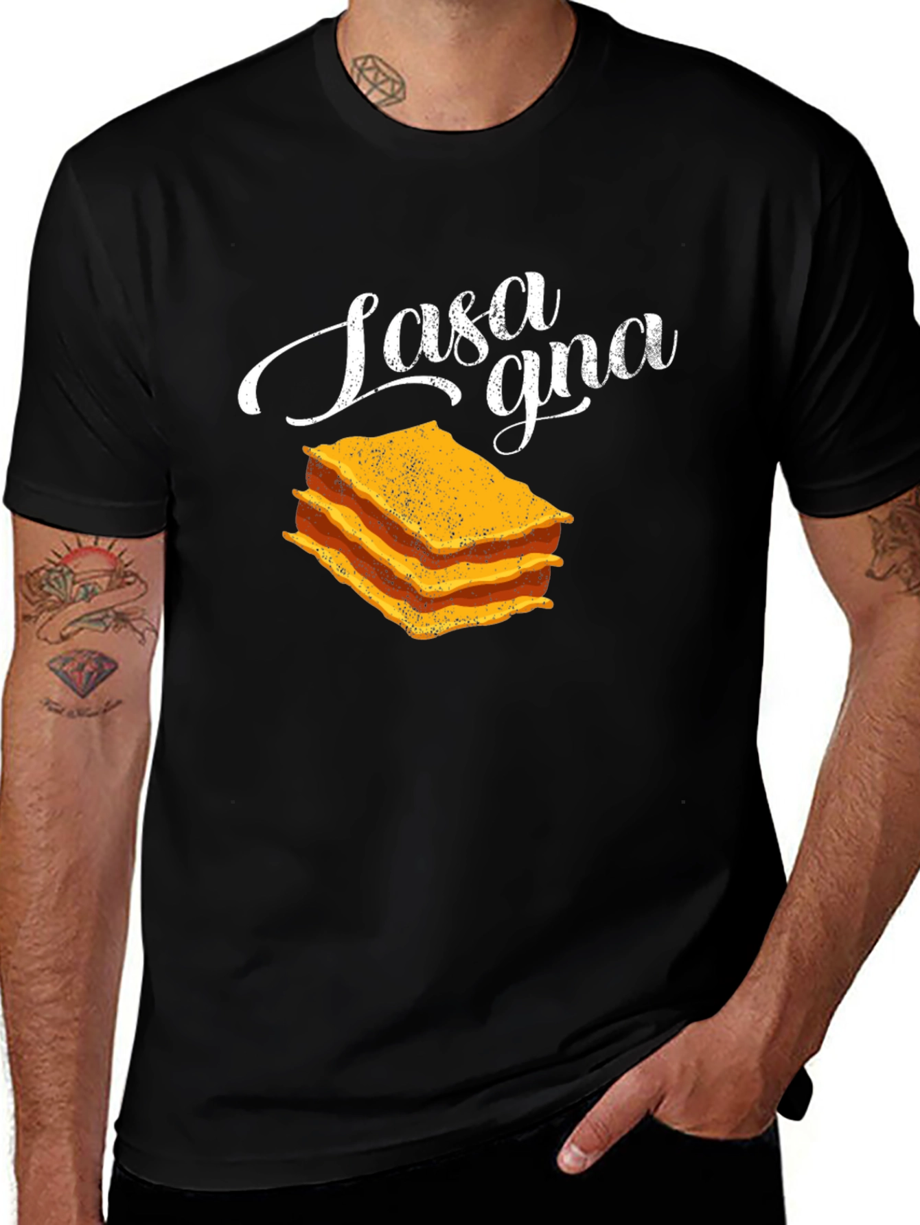 Lasagna Graphic Tee - Food Lover's T-Shirt