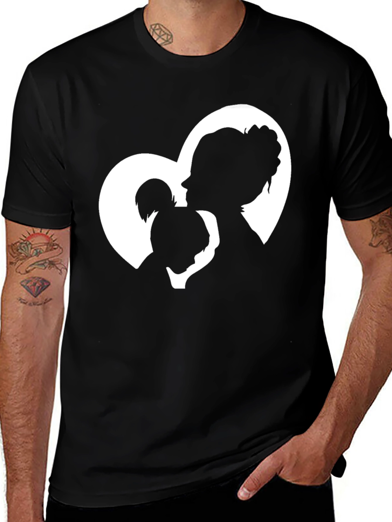 Variant 18 of Mother & Daughter Heart Graphic T-Shirt
