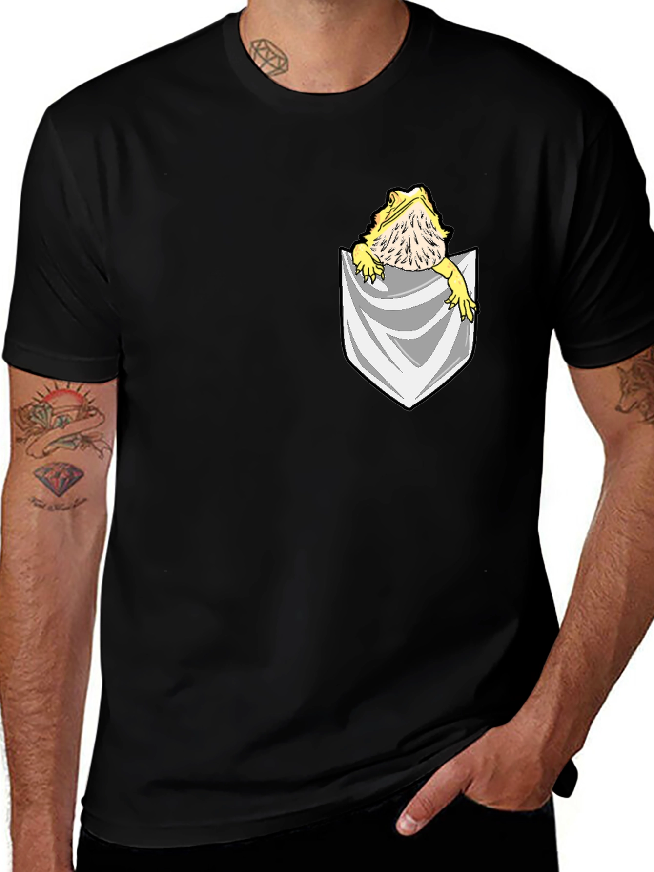 Variant 23 of Bearded Dragon Pocket T-Shirt - Unique Pet Lover Tee