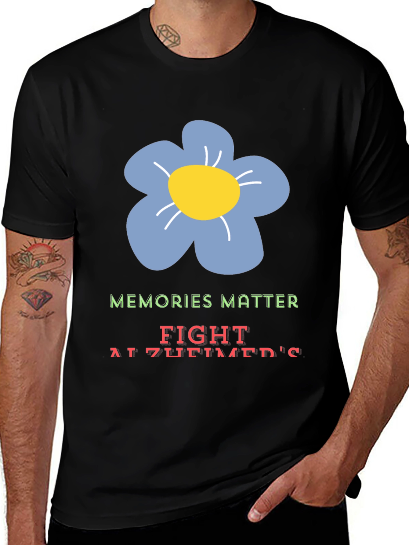 Variant 17 of Memories Matter Alzheimer's Awareness T-Shirt