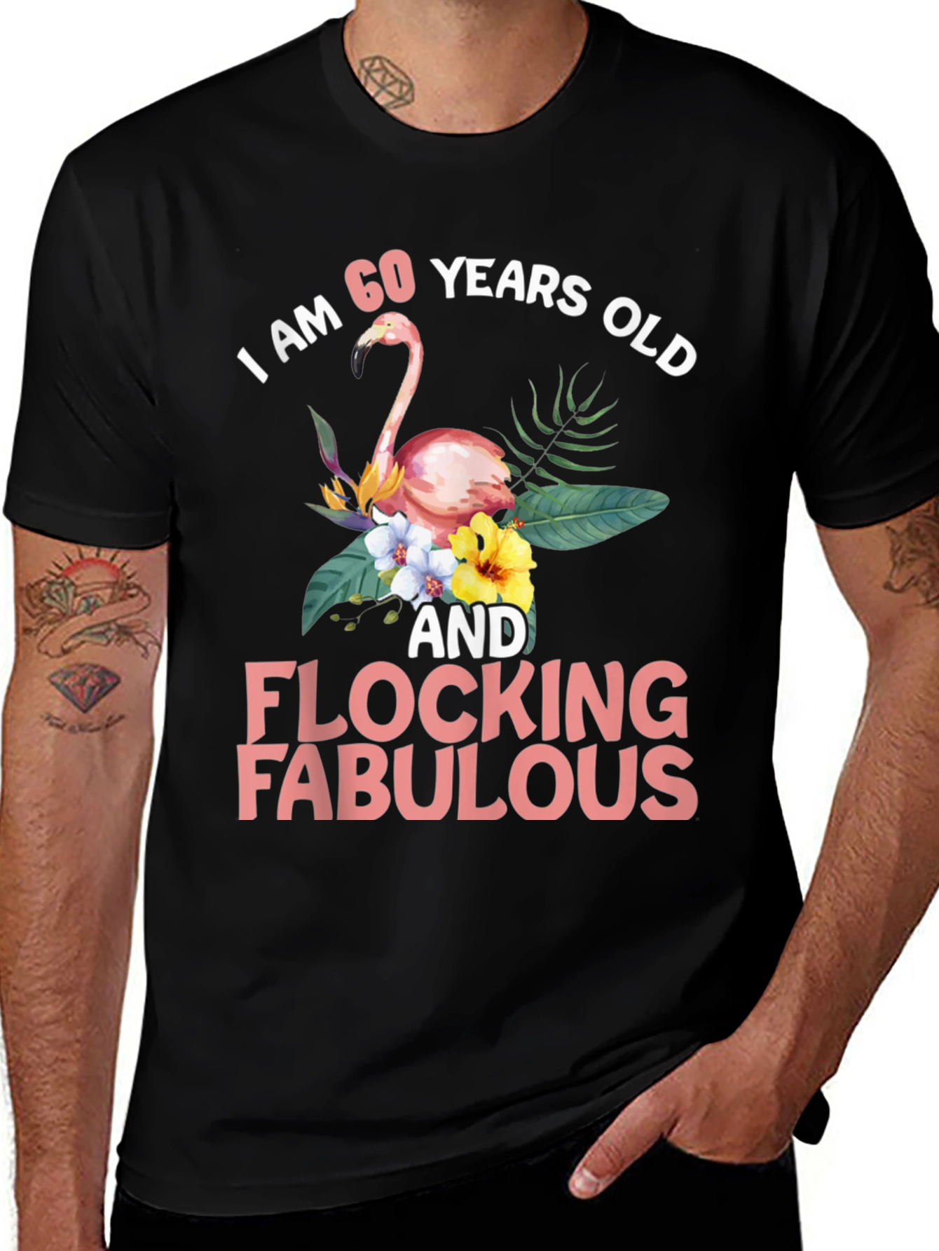 Variant 13 of 60 & Flocking Fabulous Flamingo Graphic T-Shirt