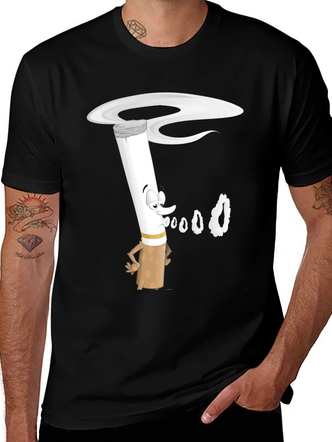 Variant 21 of Cartoon Cigarette T-Shirt - Unique Graphic Tee