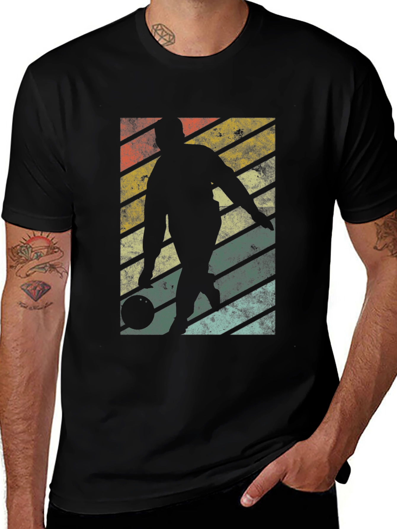 Variant 12 of Retro Bowling Silhouette T-Shirt
