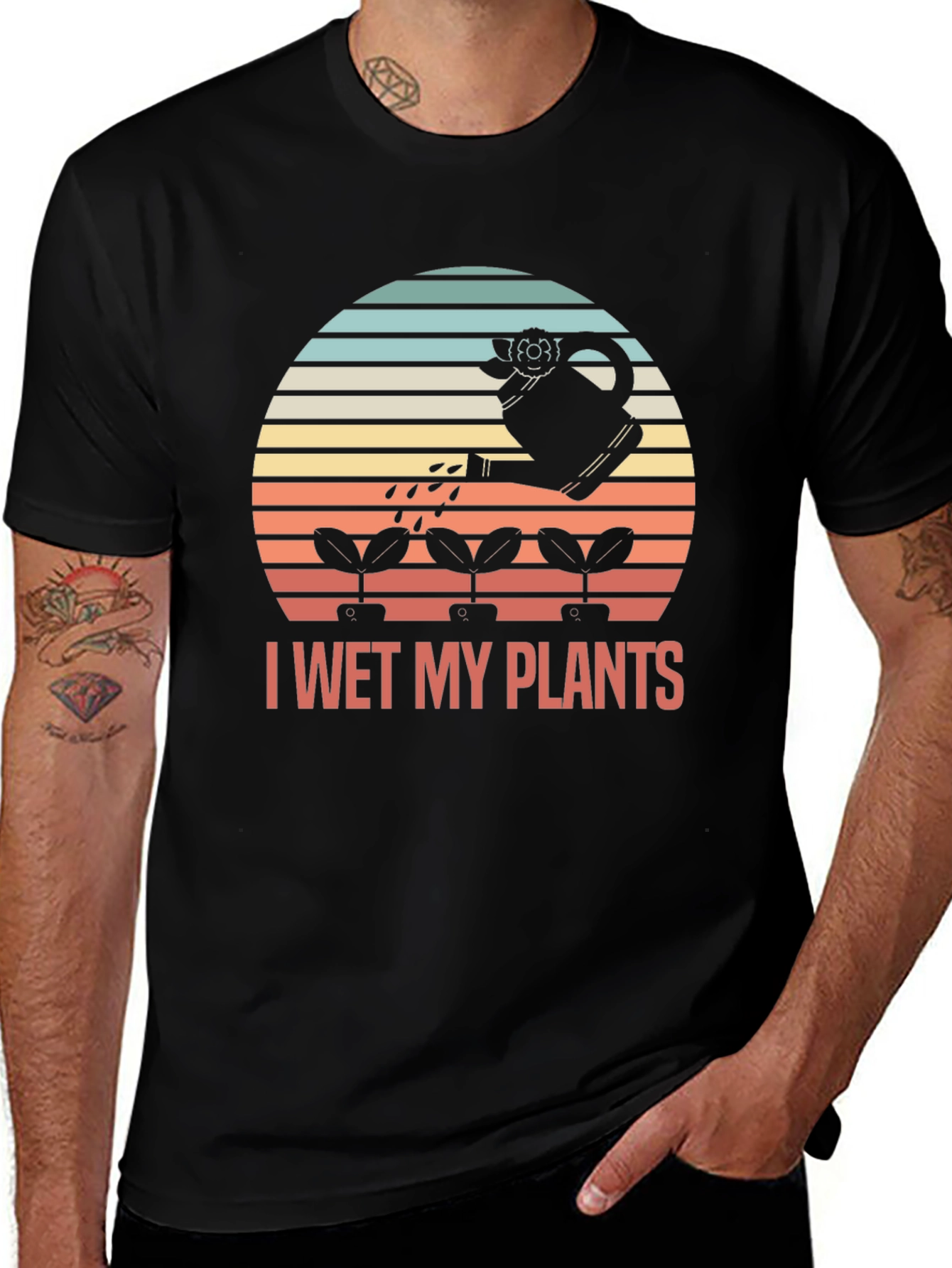 Variant 19 of I Wet My Plants Graphic Tee - Gardener Humor