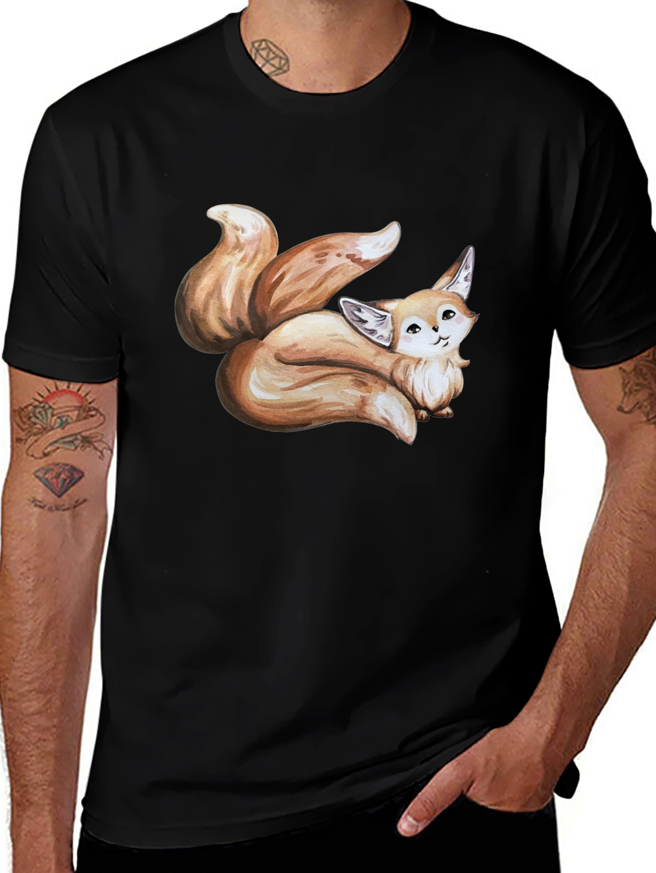 Variant 17 of Fox Graphic Tee - Cute Animal Design