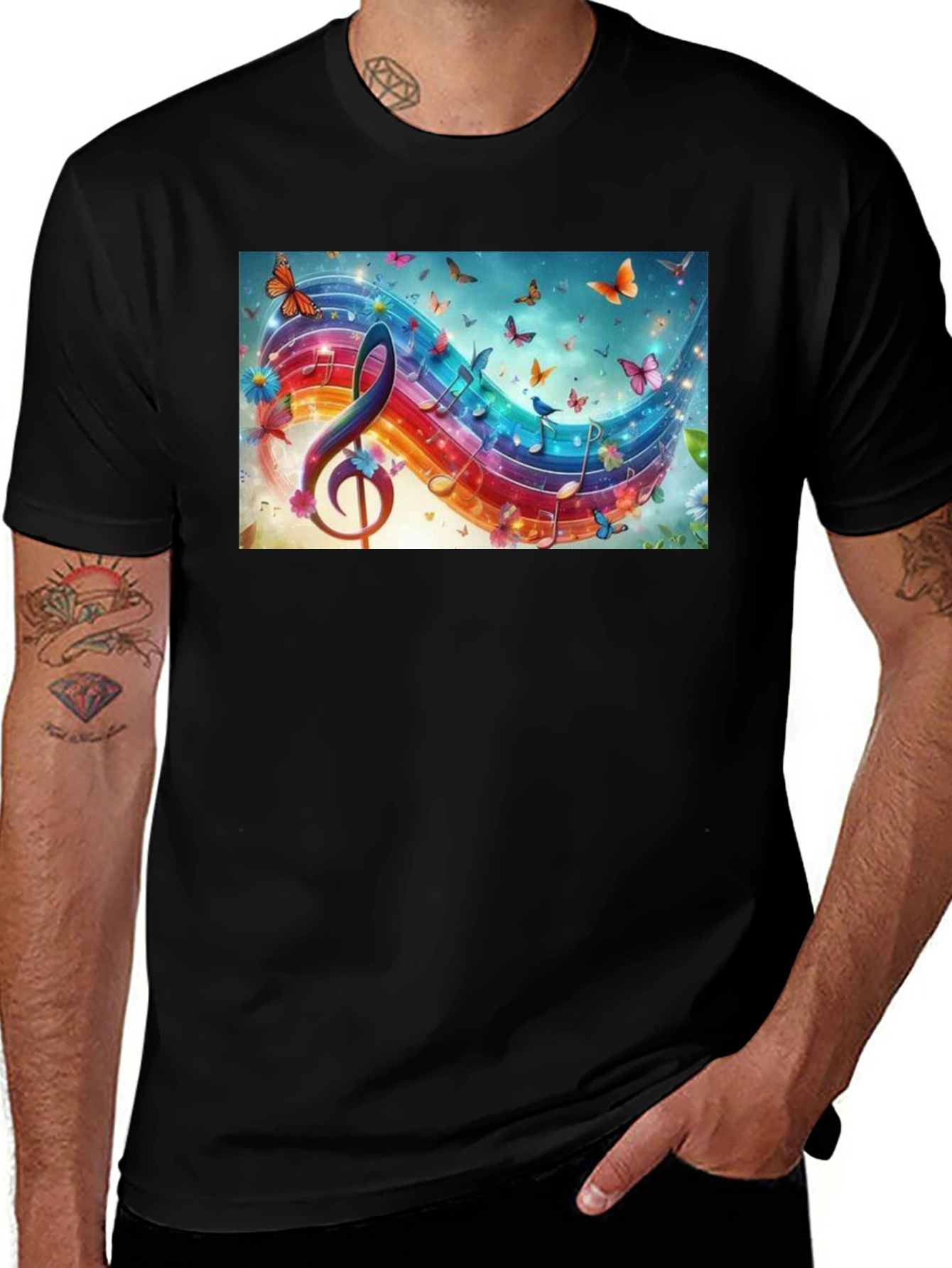 Variant 18 of Music Note Butterfly T-Shirt