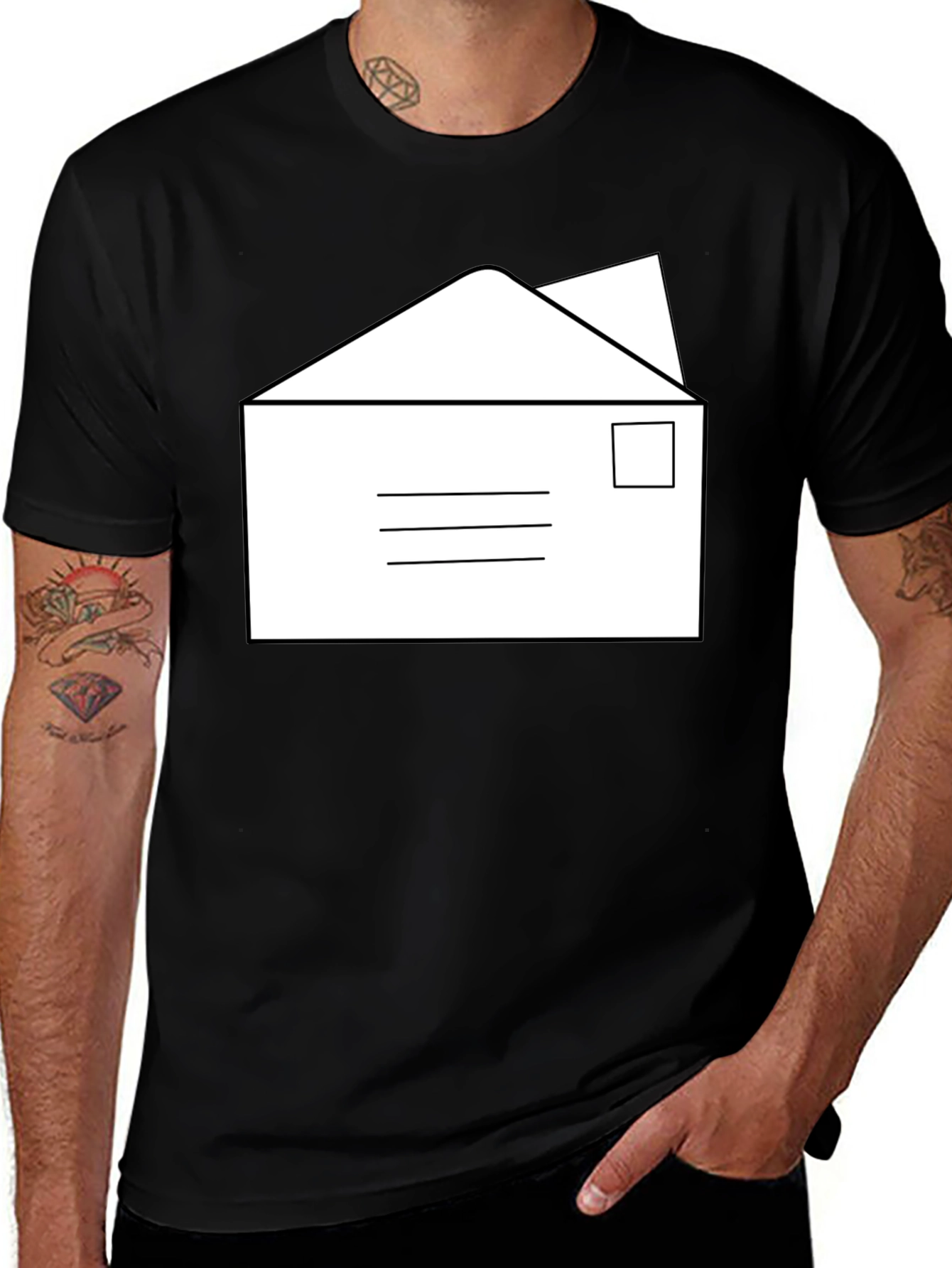 Variant 28 of Envelope Graphic T-Shirt - Classic Mail Design