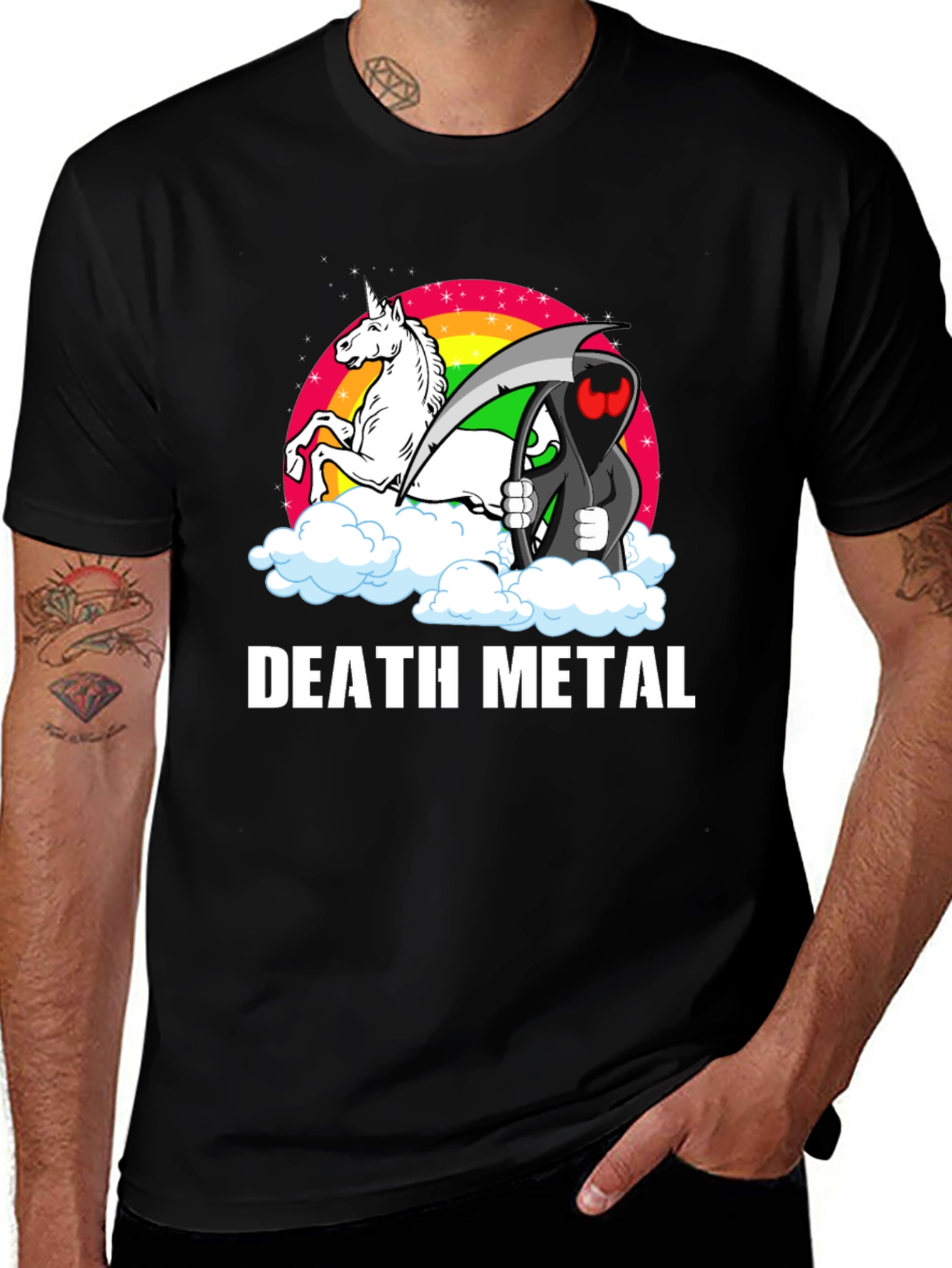 Variant 27 of Death Metal Unicorn Grim Reaper T-Shirt