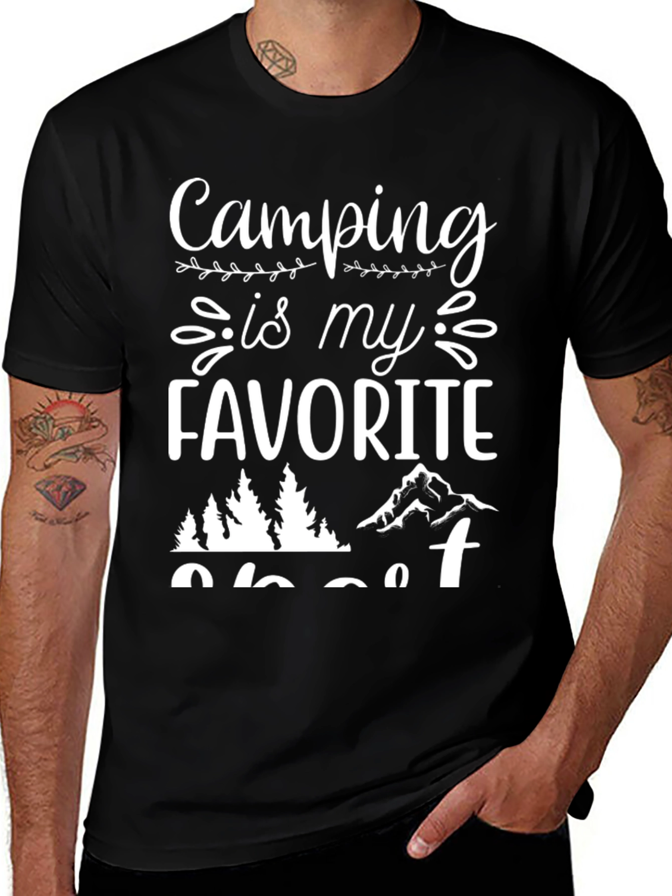 Variant 26 of Camping is My Favorite Sport Black T-Shirt