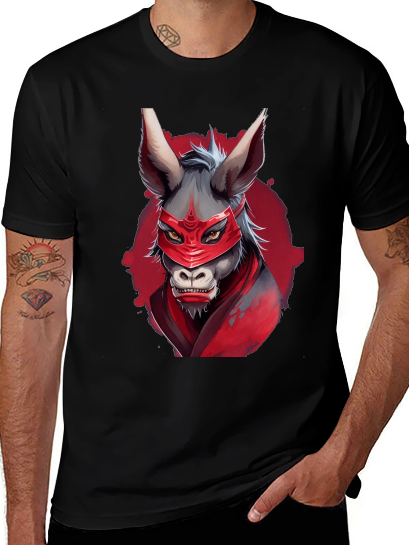 Variant 3 of Ninja Donkey T-Shirt - Unique Graphic Tee