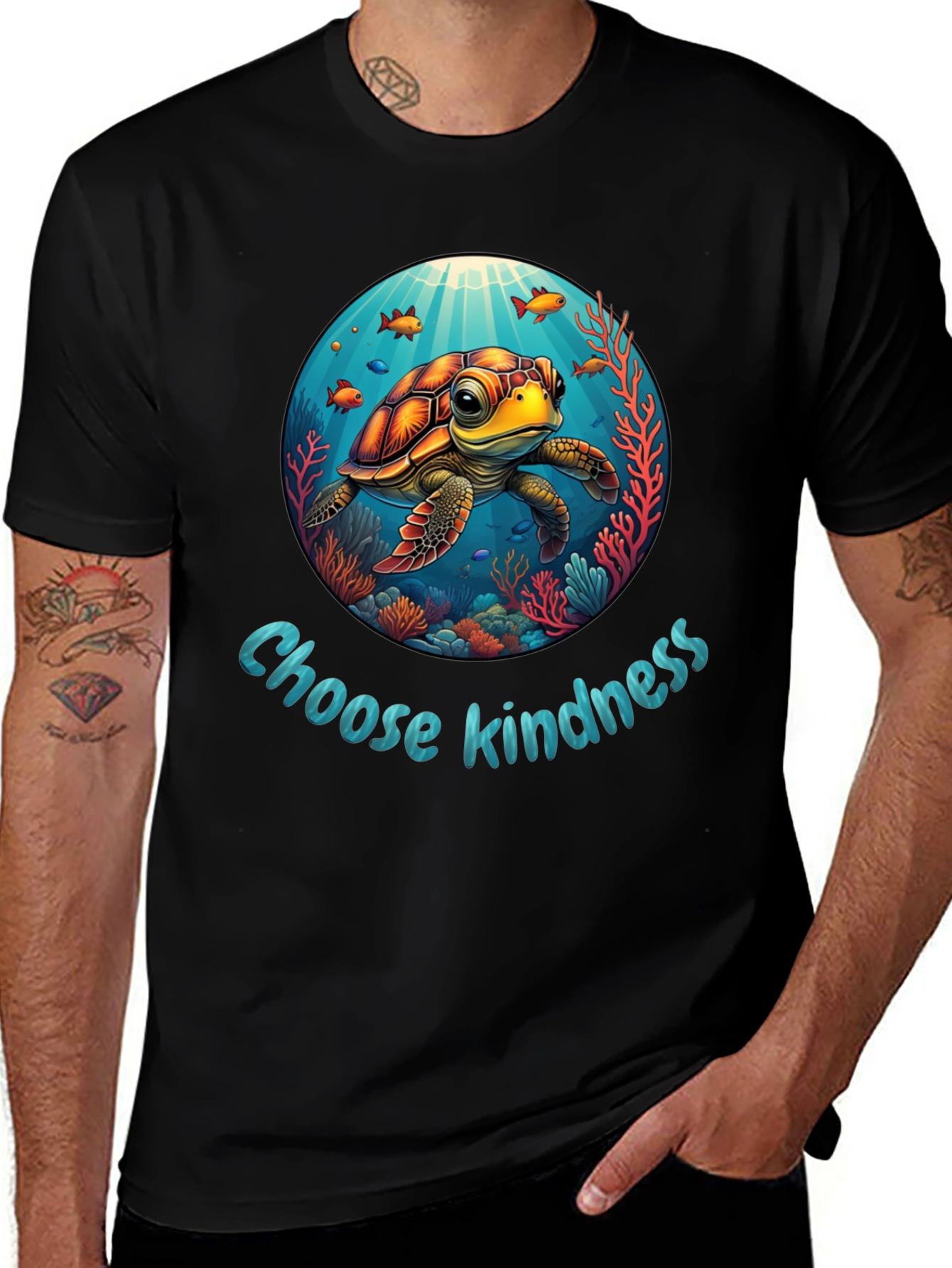 Variant 30 of Choose Kindness Turtle Graphic T-Shirt