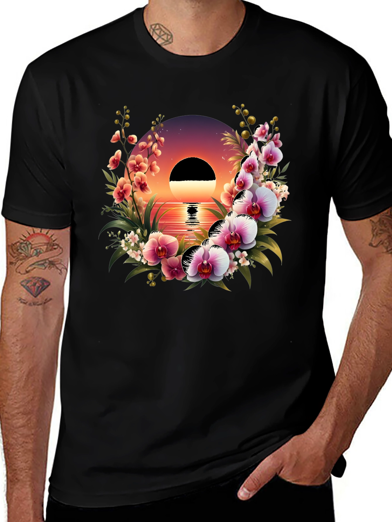 Variant 2 of Floral Sunset Graphic Tee