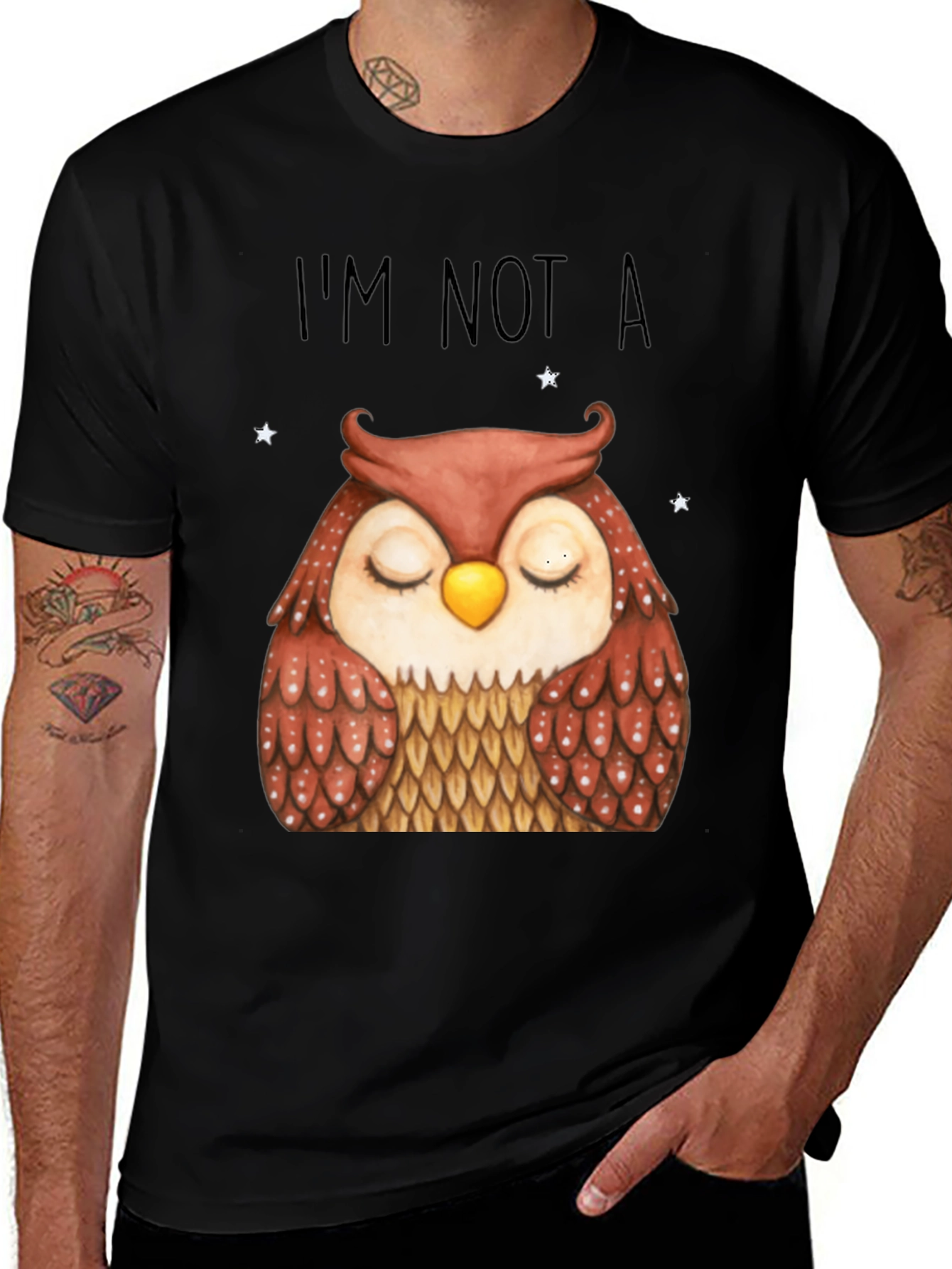 Variant 16 of Owl Graphic T-Shirt - 'I'm Not A' Tee