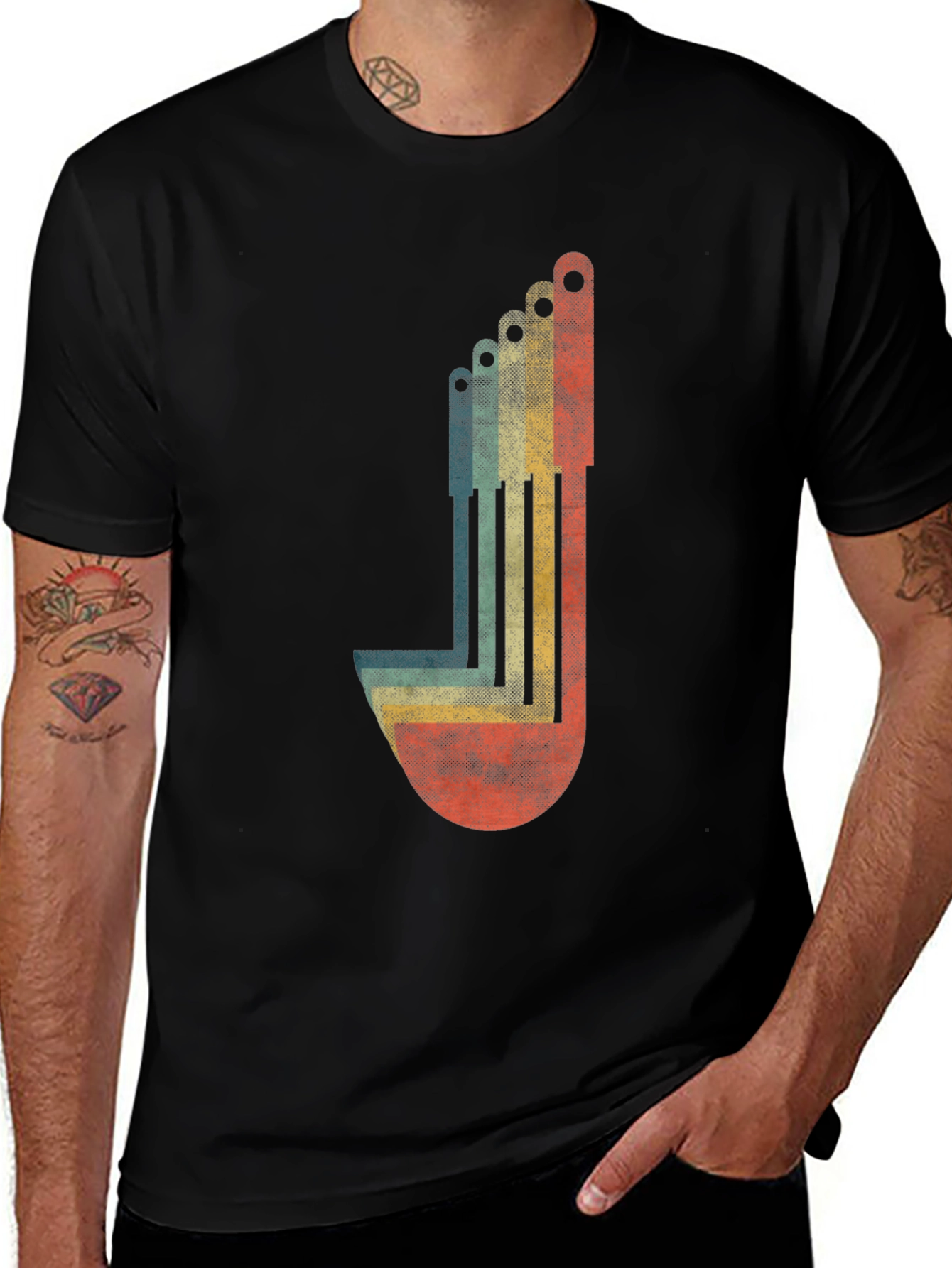 Variant 22 of Retro Allen Wrench Graphic Tee - Black