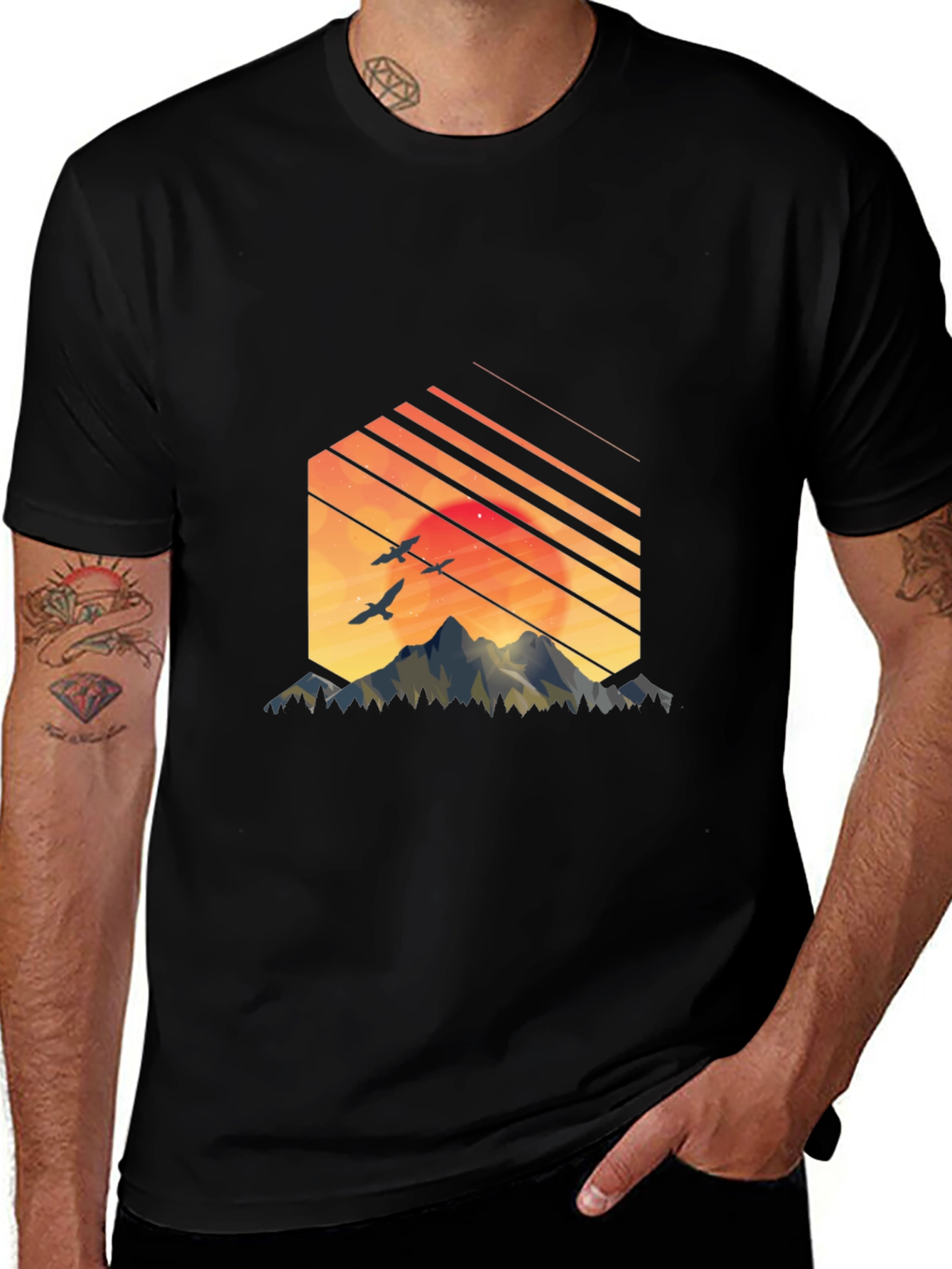 Variant 25 of Sunset Mountain Graphic Tee